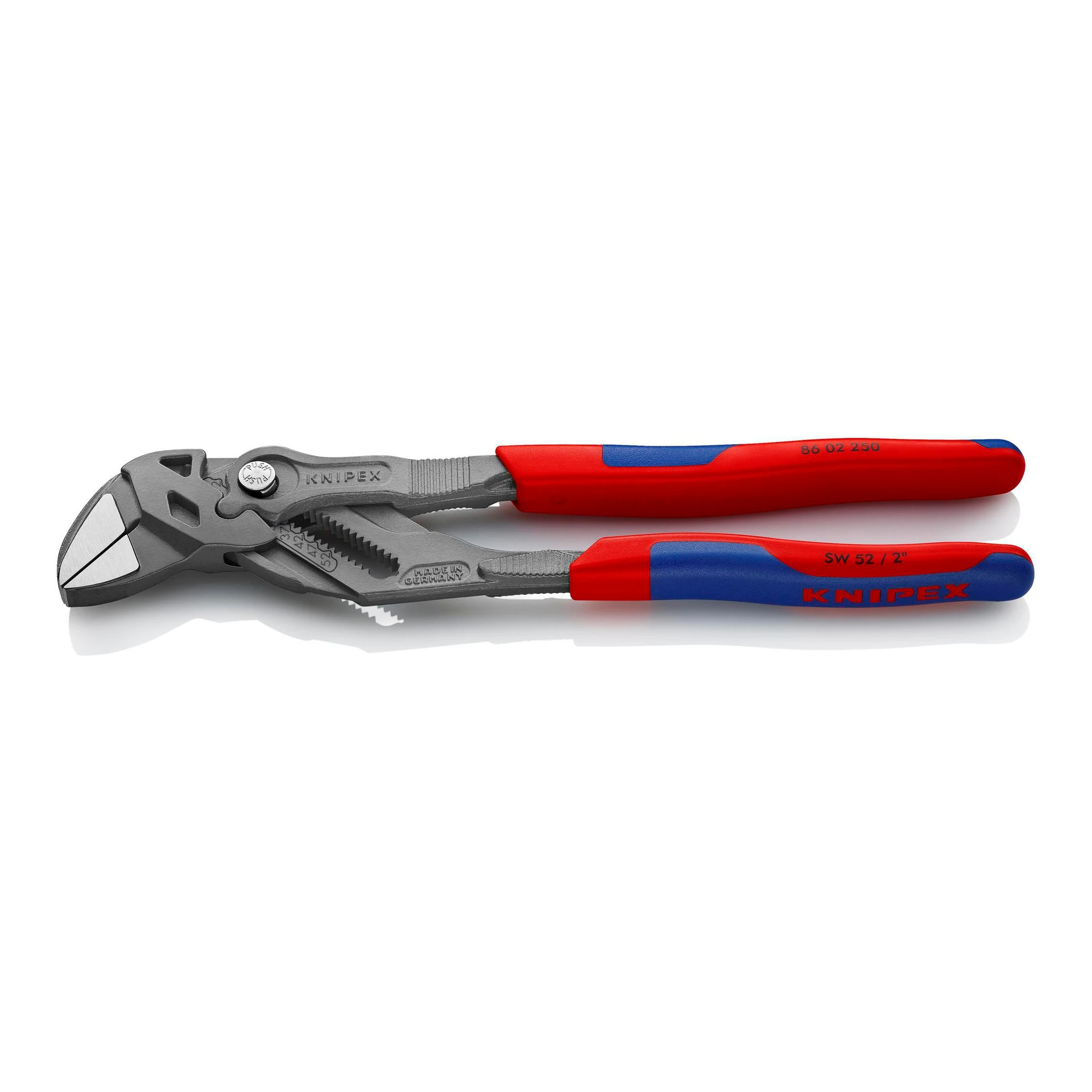 KNIPEX | Zangenschlüssel | Länge 250 mm schwarz atramentiert | Spannweite 52 mm Mehrkomponenten-Hüllen