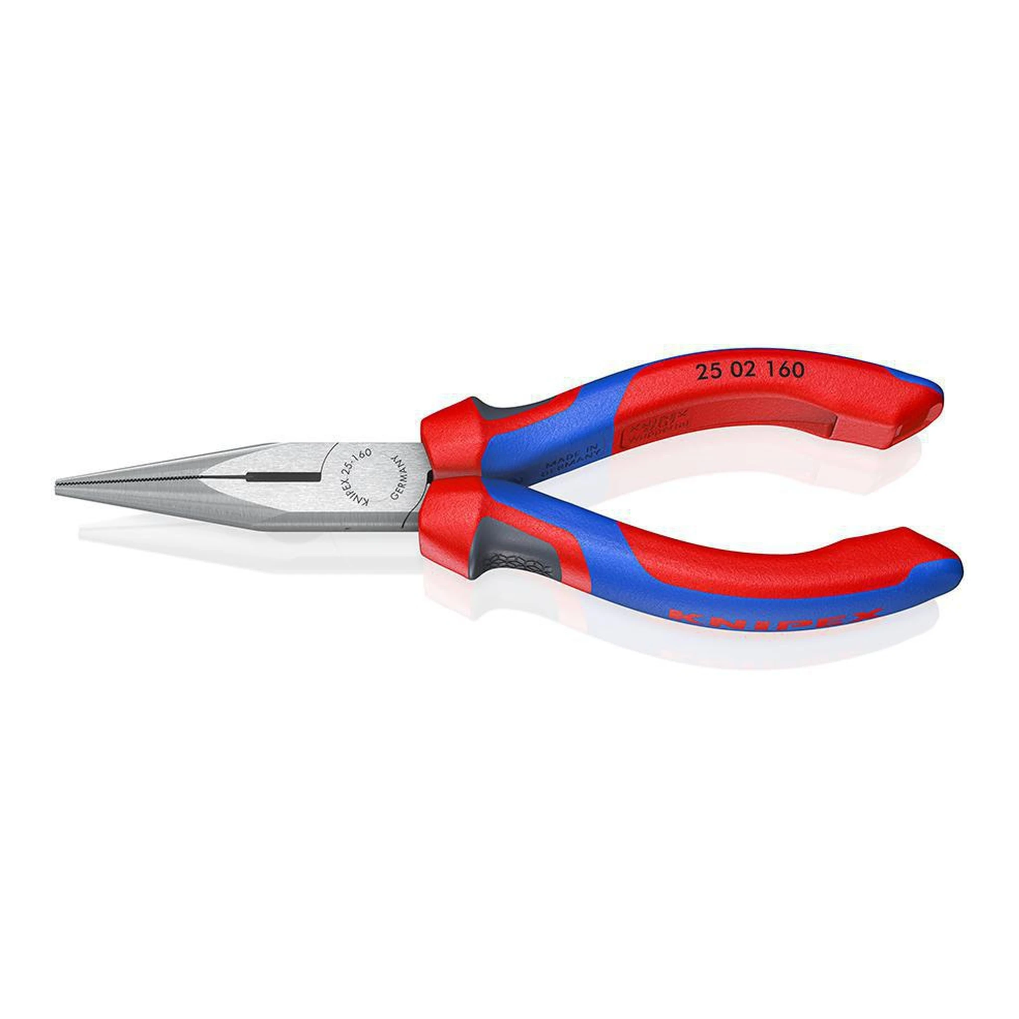 KNIPEX | Flachrundzange | Länge 160 mm flach/rund gerade | poliert Comfort-Griff