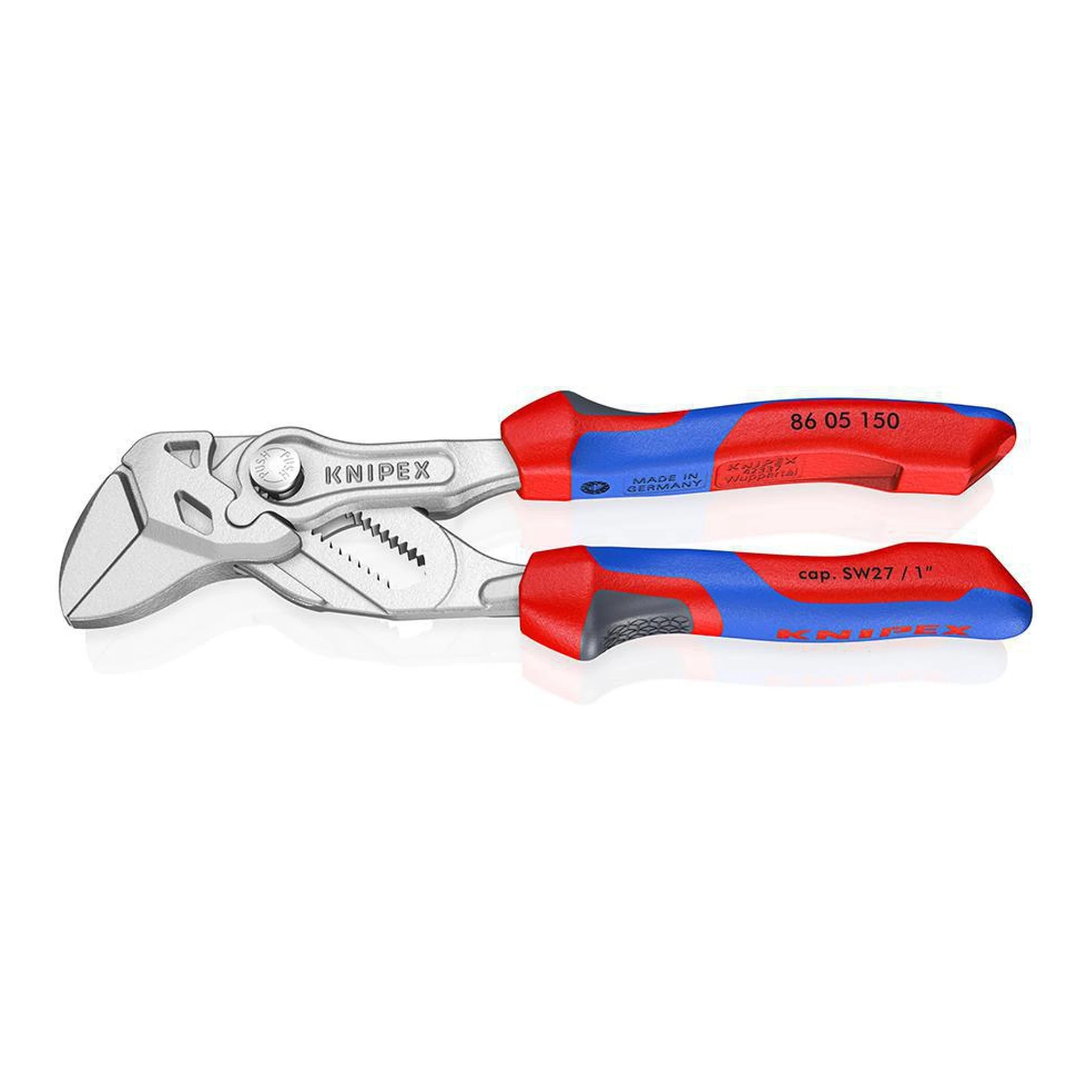 KNIPEX | Zangenschlüssel | Länge 150 mm Spannweite 27 mm | verchromt Mehrkomponenten-Hüllen