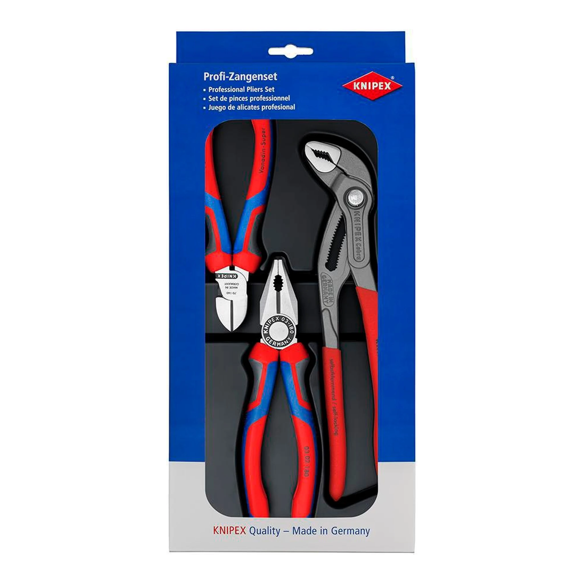 KNIPEX | Zangen-Satz | Inhalt 3-teilig | poliert