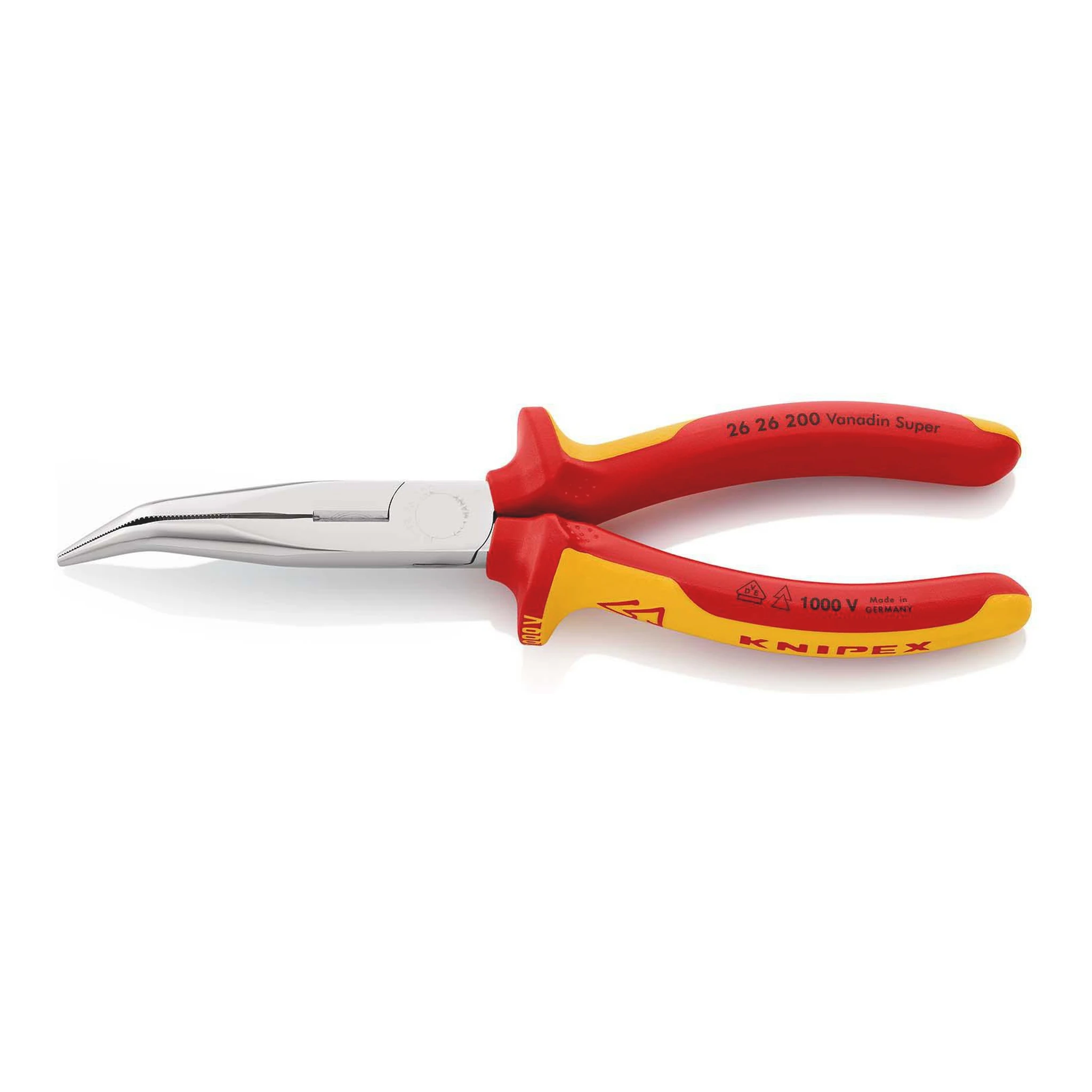 KNIPEX | Flachrundzange | Länge 200 mm | 40° gewinkelt VDE