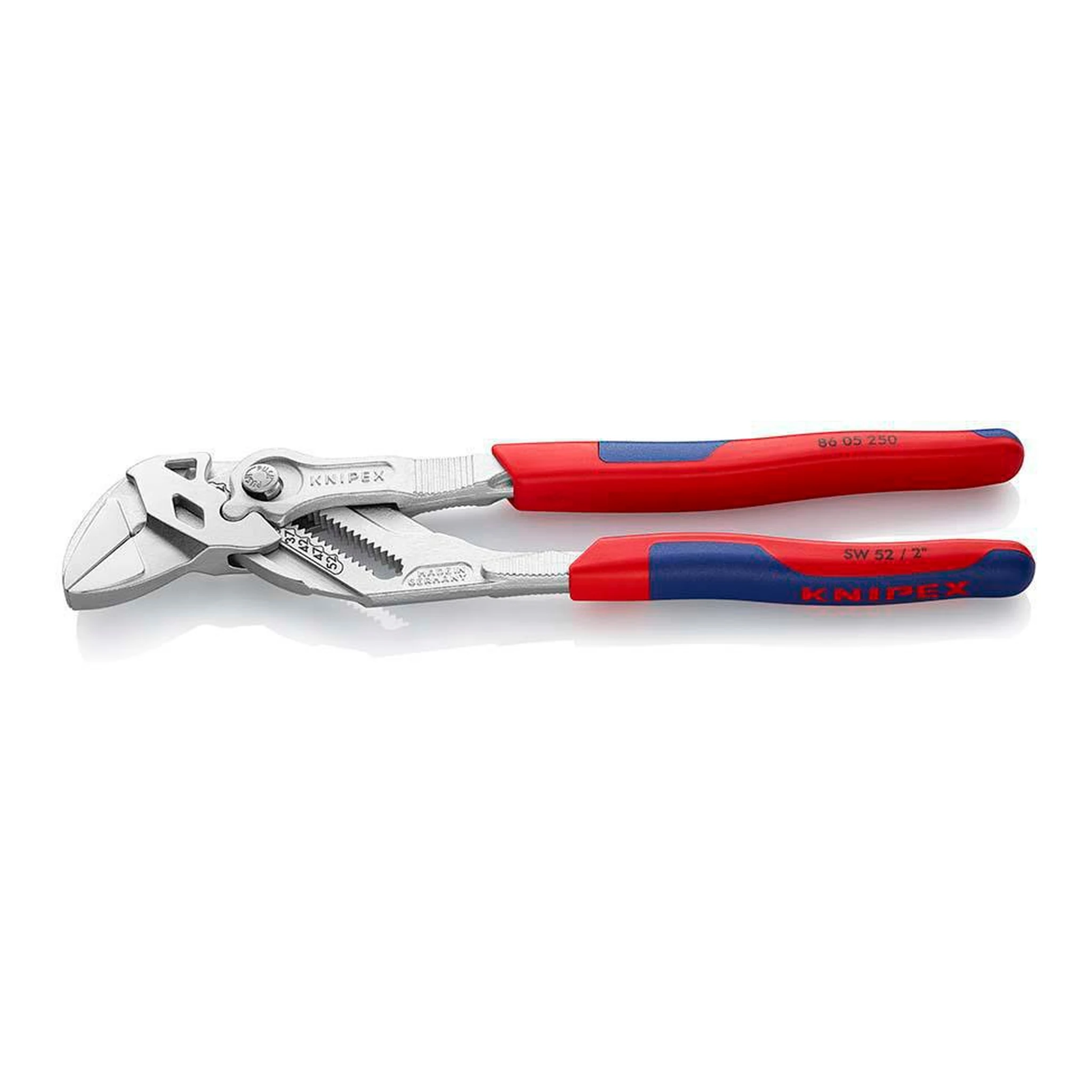 KNIPEX | Zangenschlüssel | Länge 250 mm Spannweite 52 mm | verchromt Mehrkomponenten-Hüllen