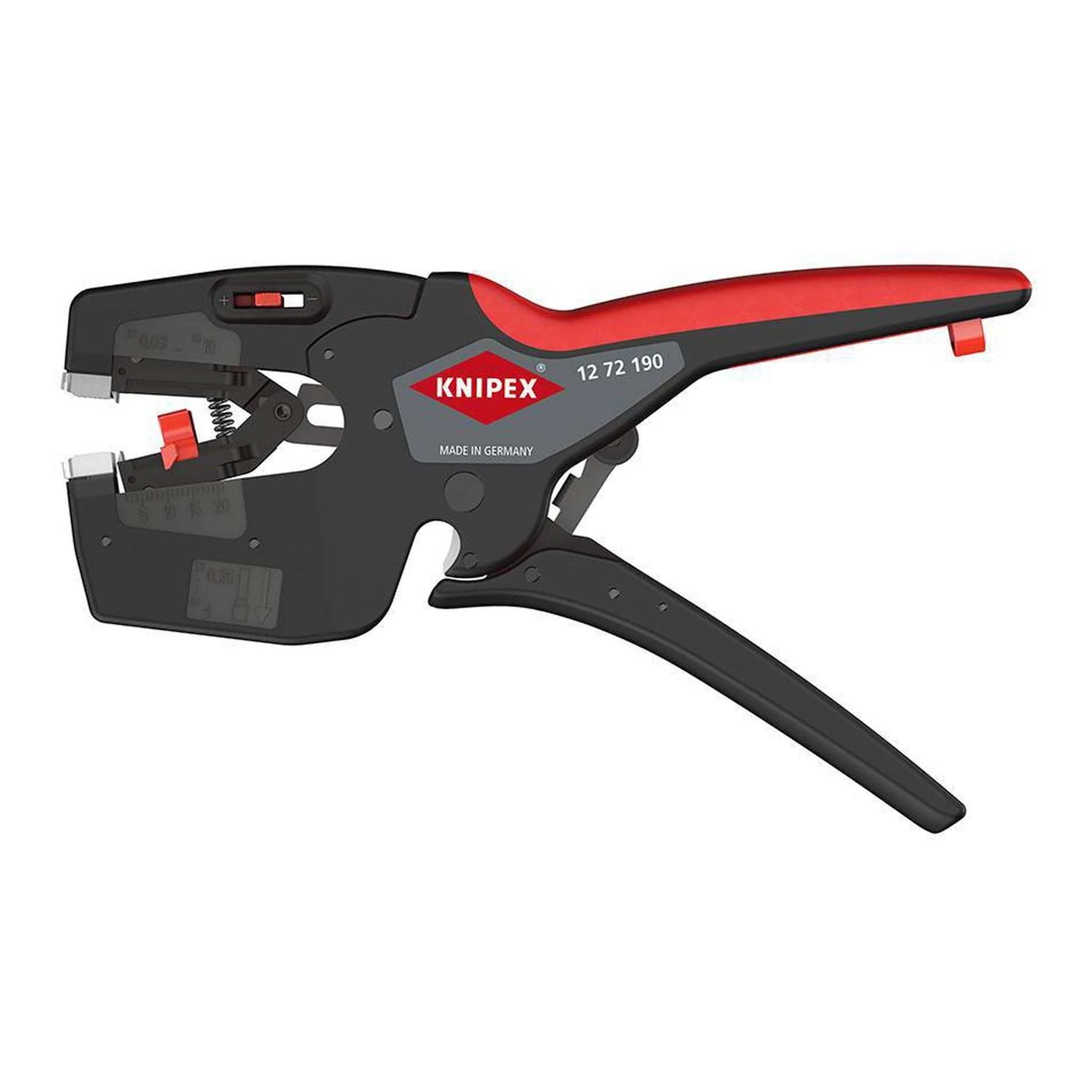KNIPEX | Abisolier- und Crimpzange | Länge 190 mm | 0,03 - 10 mm² (AWG 32 - 8)
