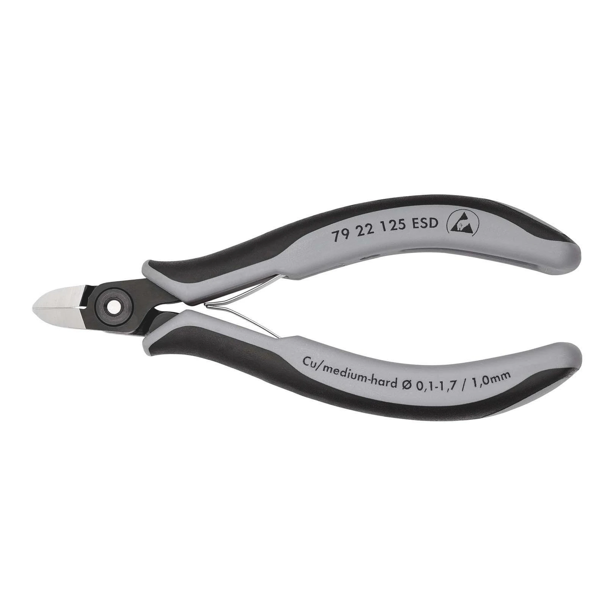 KNIPEX | Präzisions-Elektronik-Seitenschneider | Länge 125 mm Form 2 | Facette nein poliert