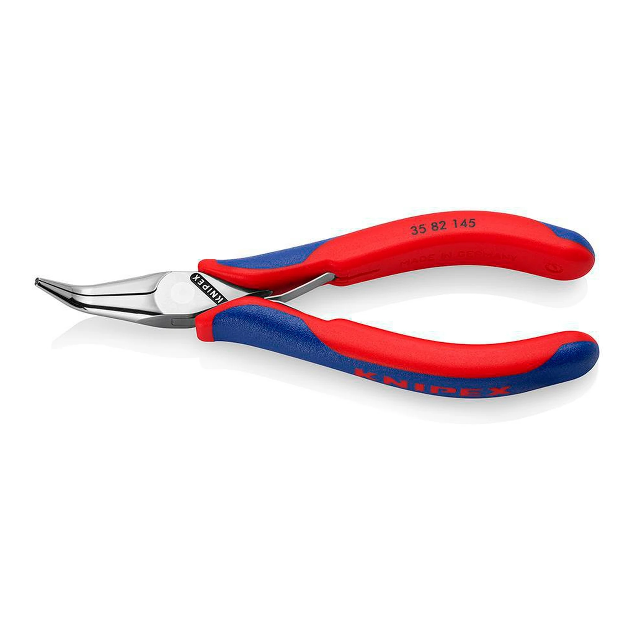 KNIPEX | Elektronik-Greifzange | Gesamtlänge 145 mm | flachrunde Backen Form 8