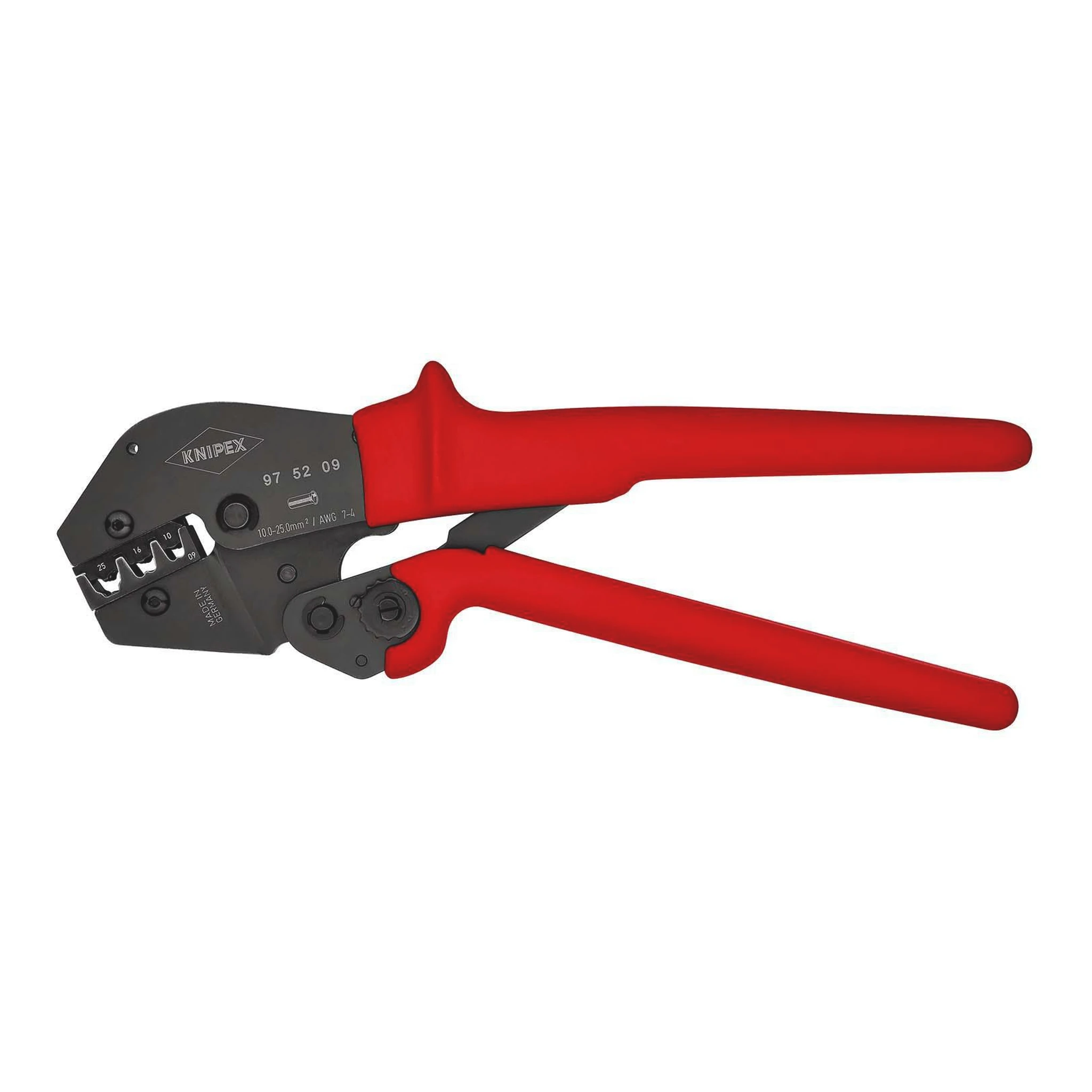 KNIPEX | Crimpzange | Länge 250 mm | 10 / 16 / 25 (AWG 7 / 5 / 3) mm²
