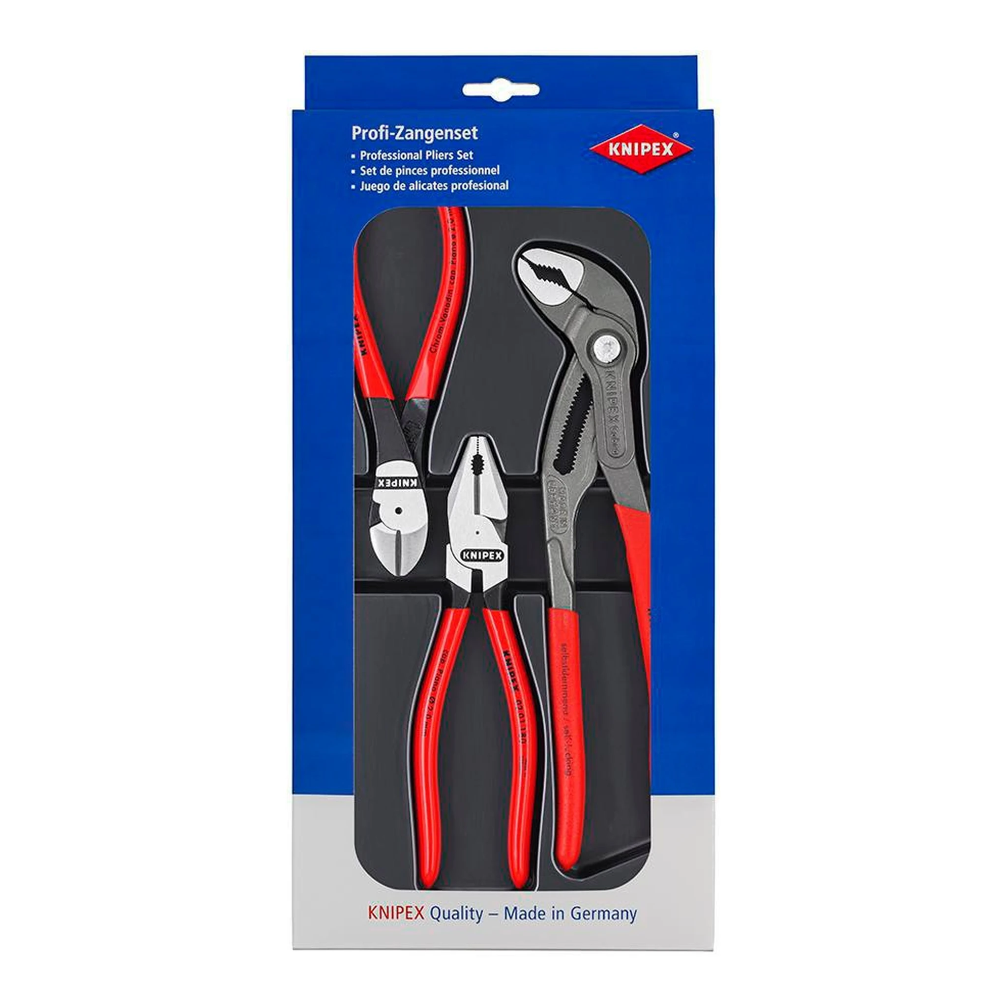KNIPEX | Zangen-Satz | Inhalt 3-teilig | poliert