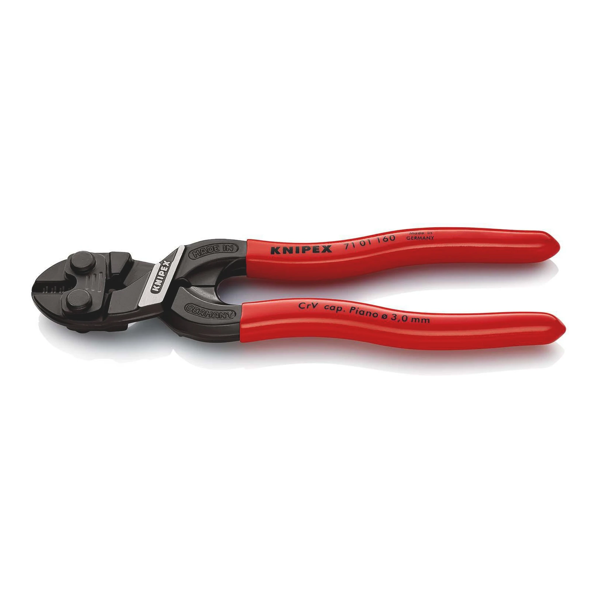 KNIPEX | Kompaktbolzenschneider | Länge 160 mm Kunststoffüberzug | gerade 3 mm ohne Aussparung