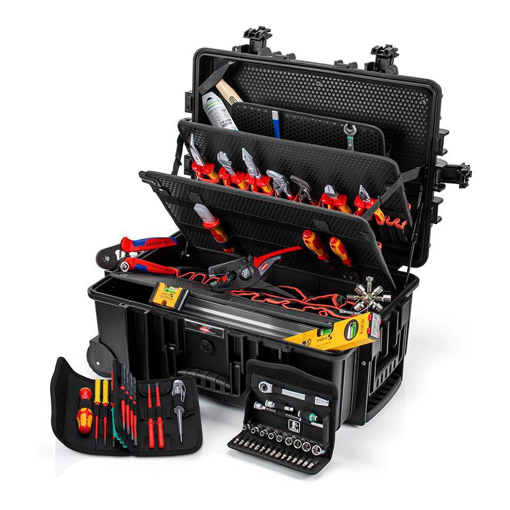 KNIPEX | Werkzeugkoffer | 63-teilig | Koffer aus schlagfestem Polypropylen
