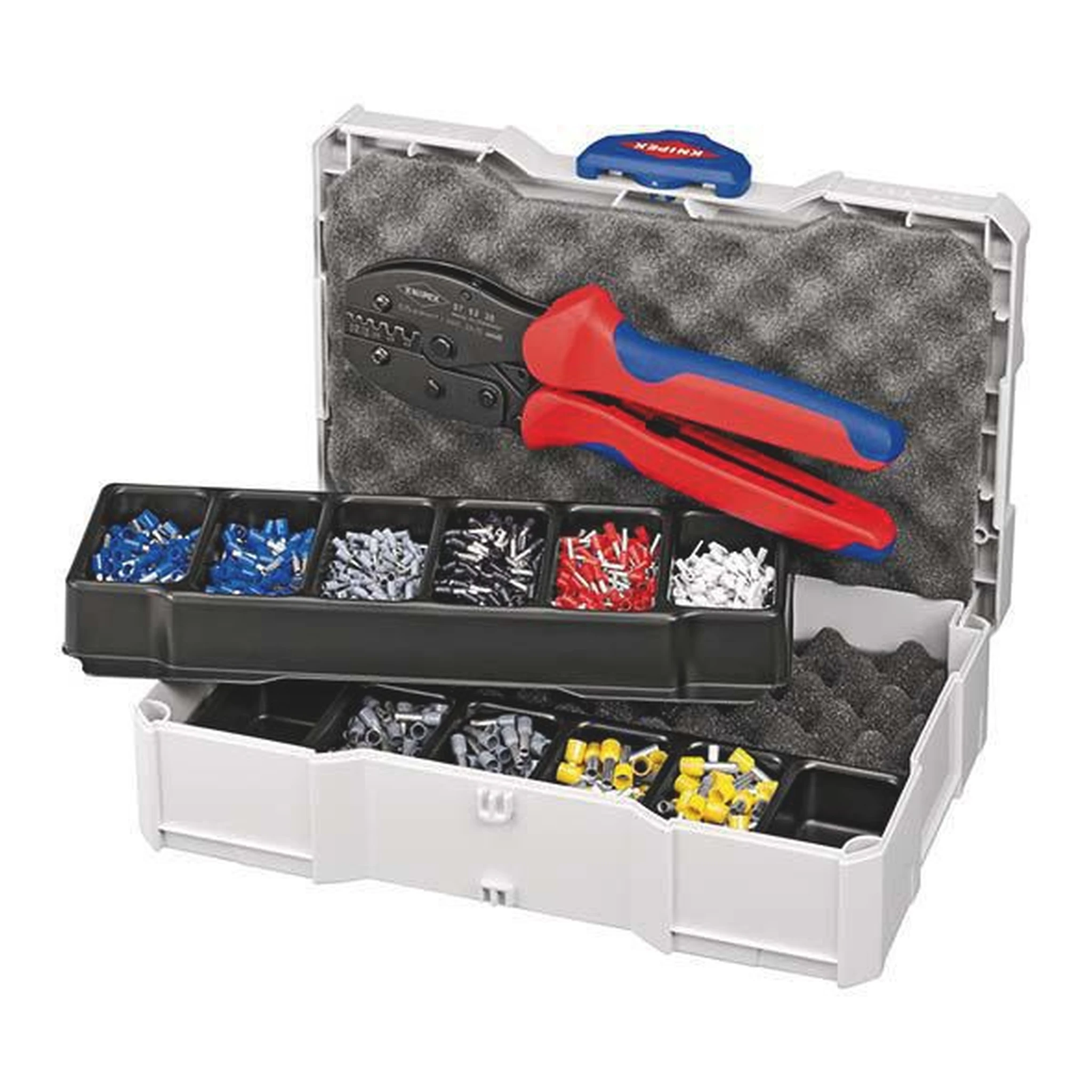 KNIPEX | Aderendhülsensortiment | 1201 teilig 0,50 - 6,00 mm² | Crimpzange PreciForce®