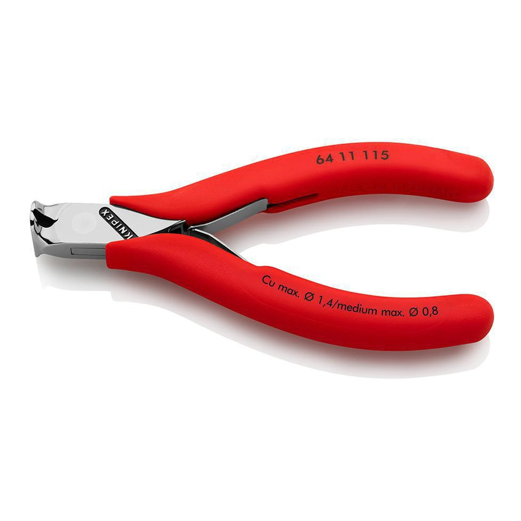 KNIPEX | Elektronik-Vornschneider | Länge 115 mm | Form 1 Facette nein spiegelpoliert