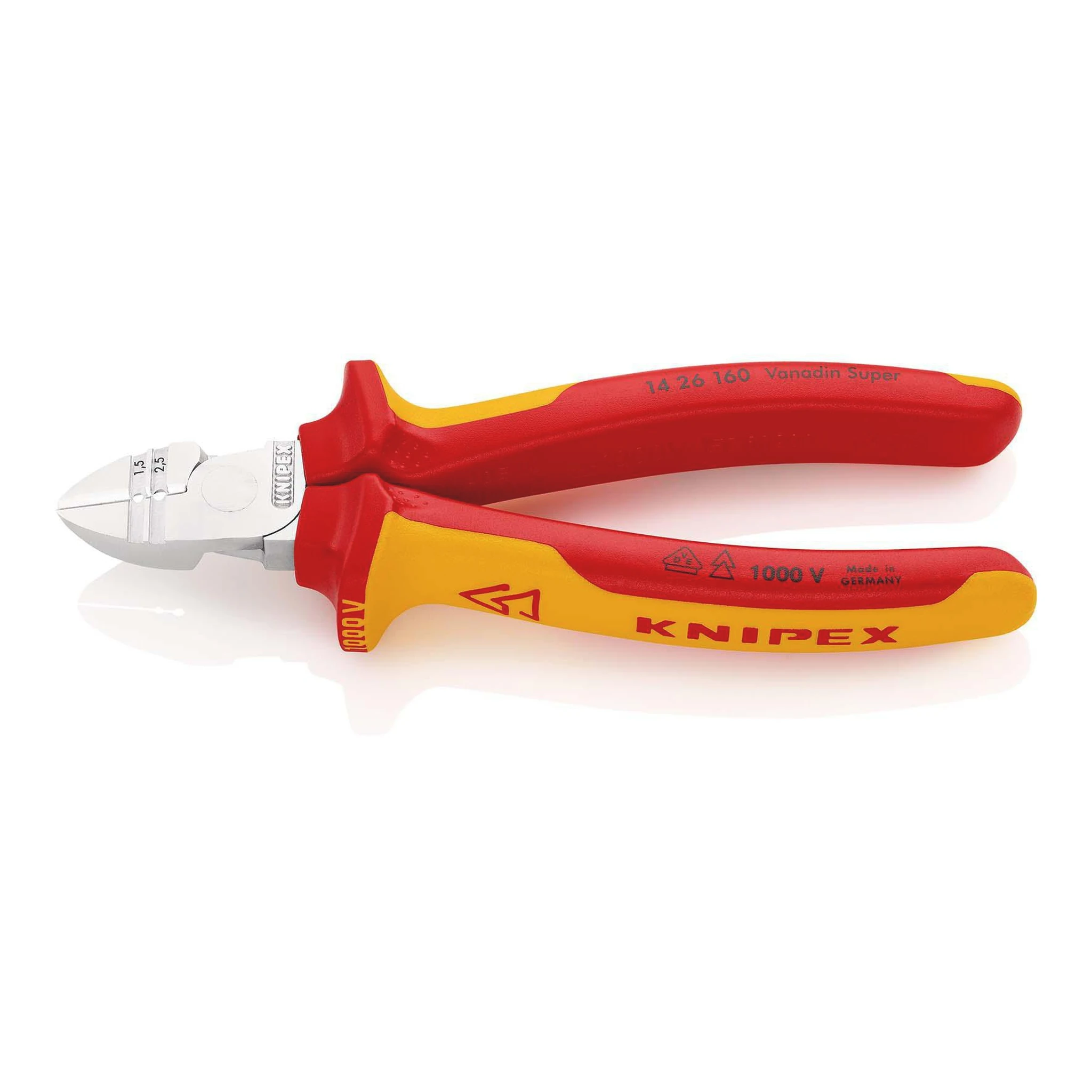 KNIPEX | Abisolierseitenschneider | Länge 160 mm | VDE