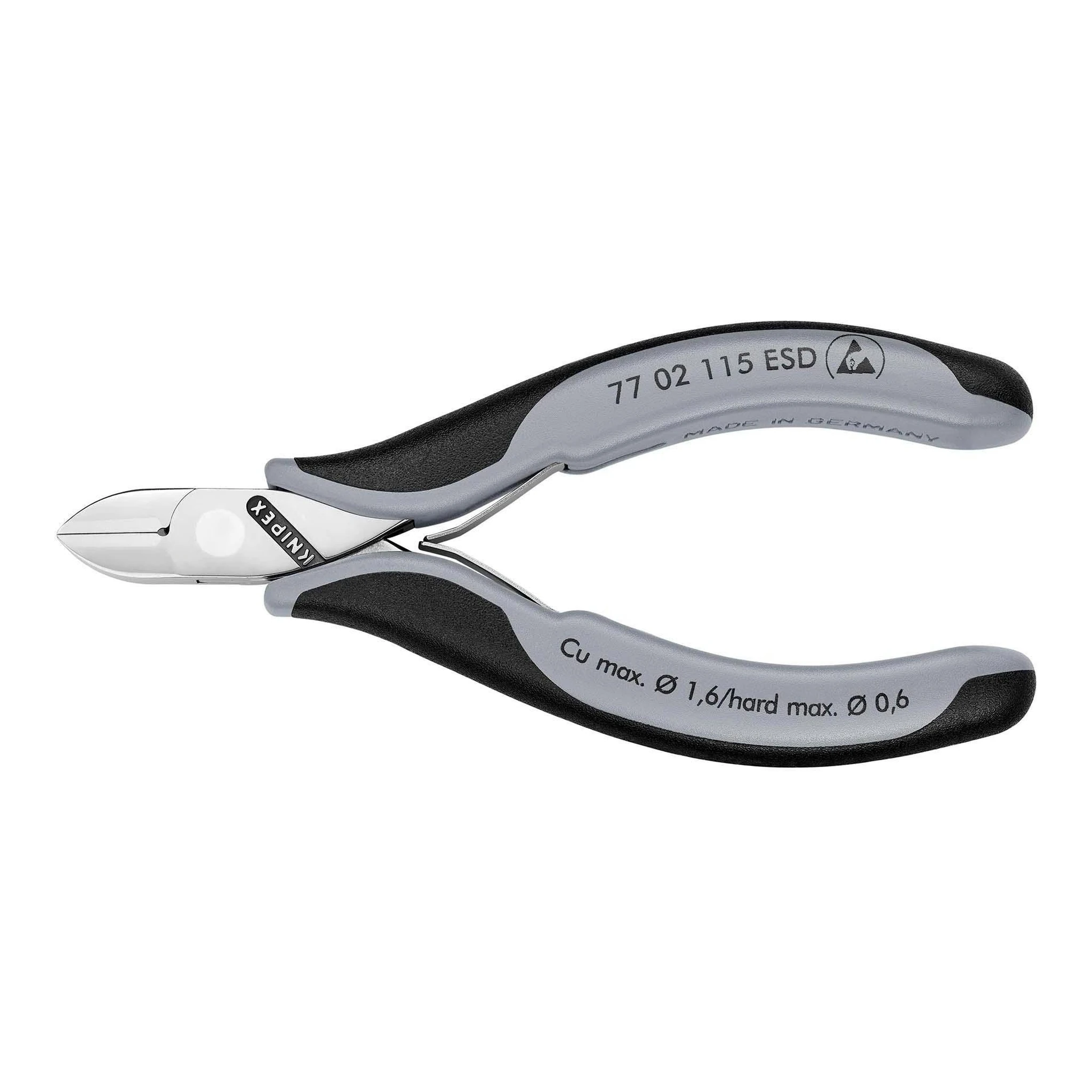 KNIPEX | Elektronik-Seitenschneider | Länge 115 mm Form 0 | Facette ja, klein