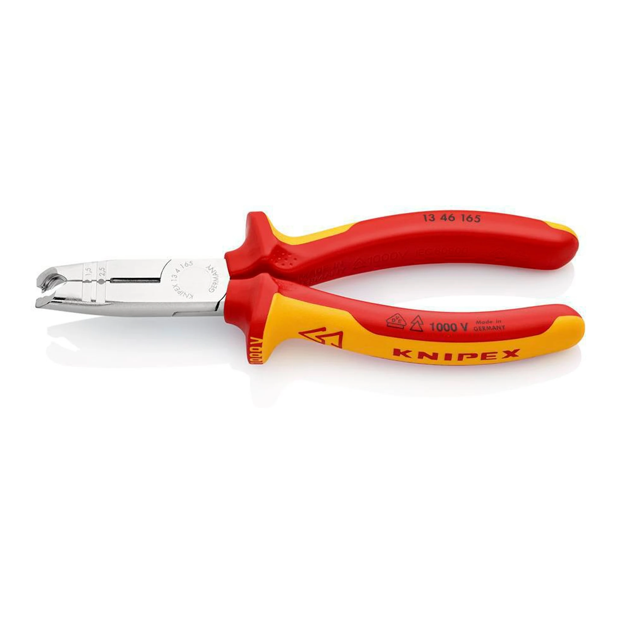 KNIPEX | Abmantelungszange | Länge 165 mm | verchromt Mehrkomponenten-Hüllen