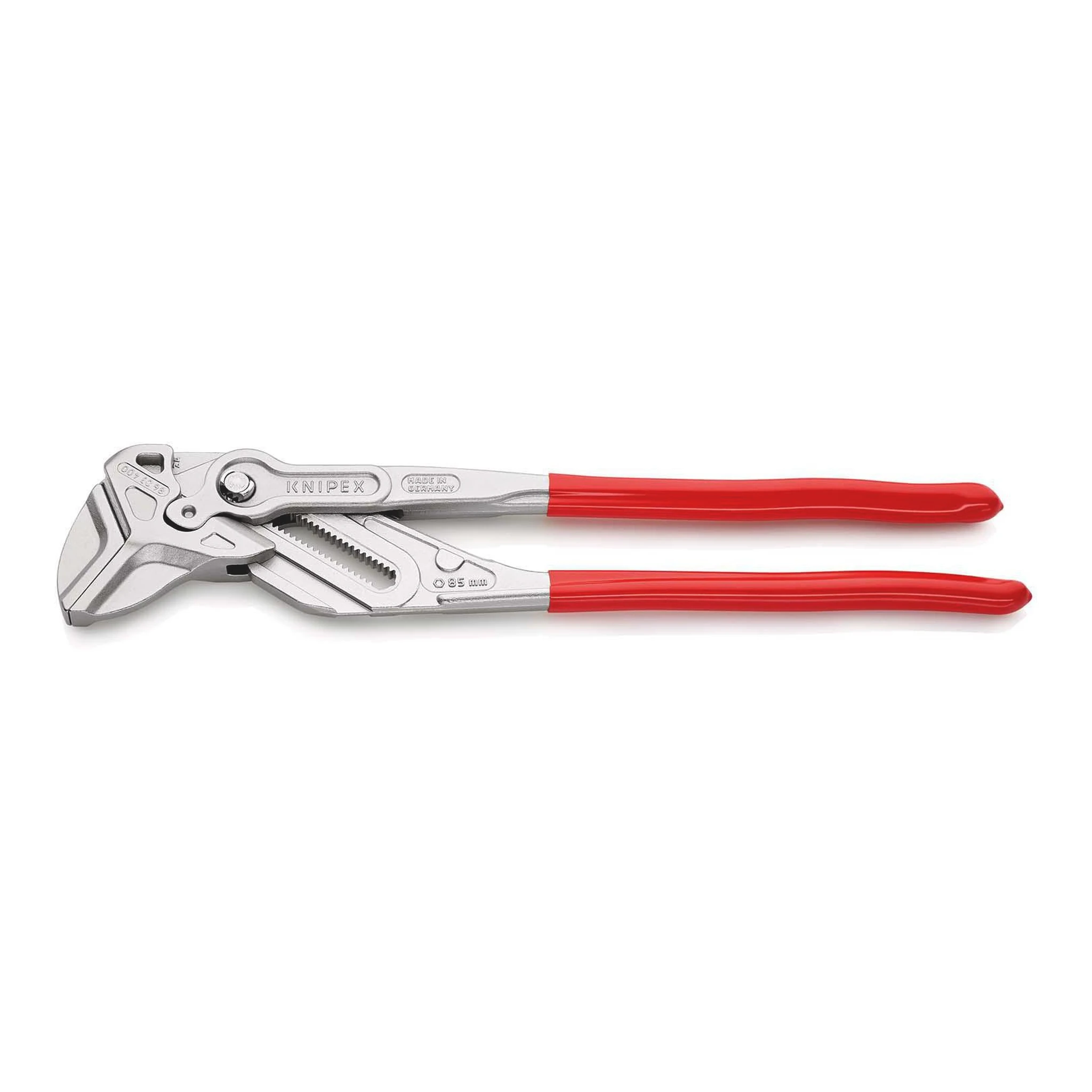 KNIPEX | Zangenschlüssel | Länge 400 mm Spannweite 85 mm | verchromt Kunststoffüberzug