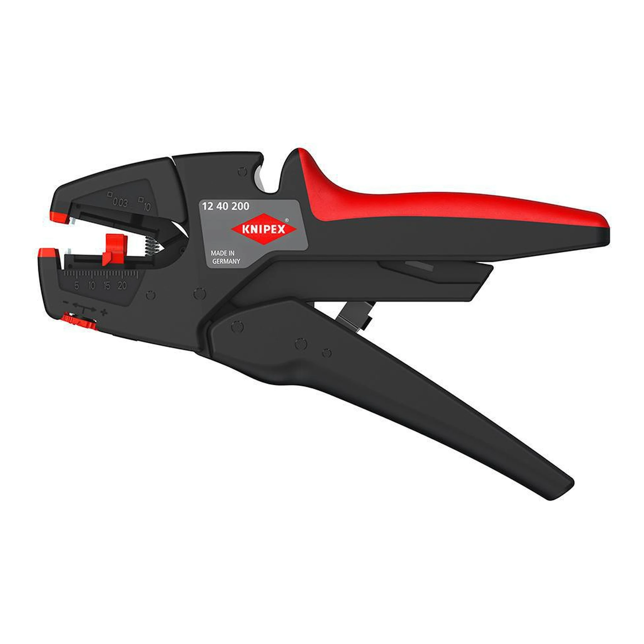 KNIPEX | Automatikabisolierzange | Länge 200 mm | 0,03 - 10 (AWG 32 - 7) mm²
