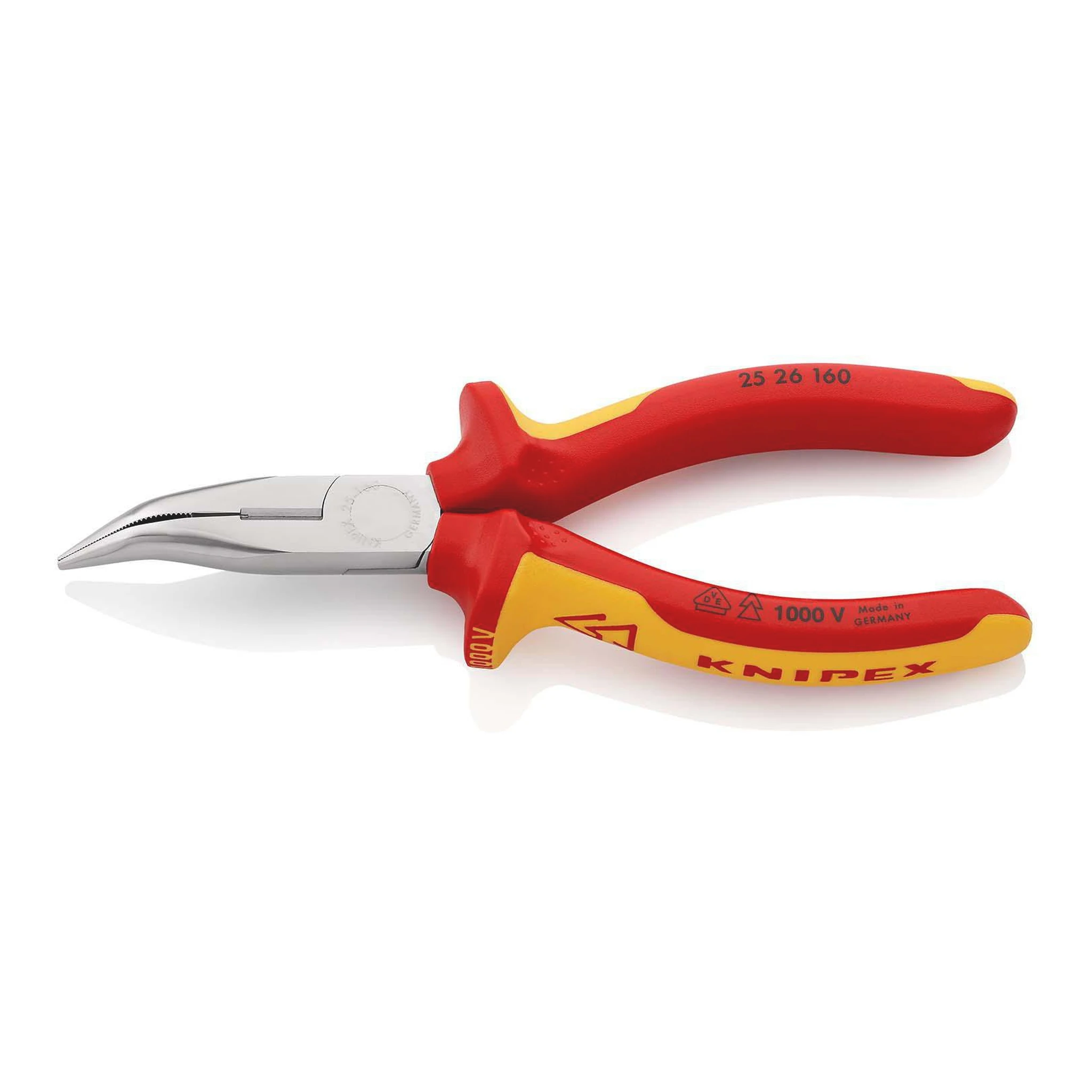 KNIPEX | Flachrundzange | Länge 160 mm | 40° gewinkelt VDE
