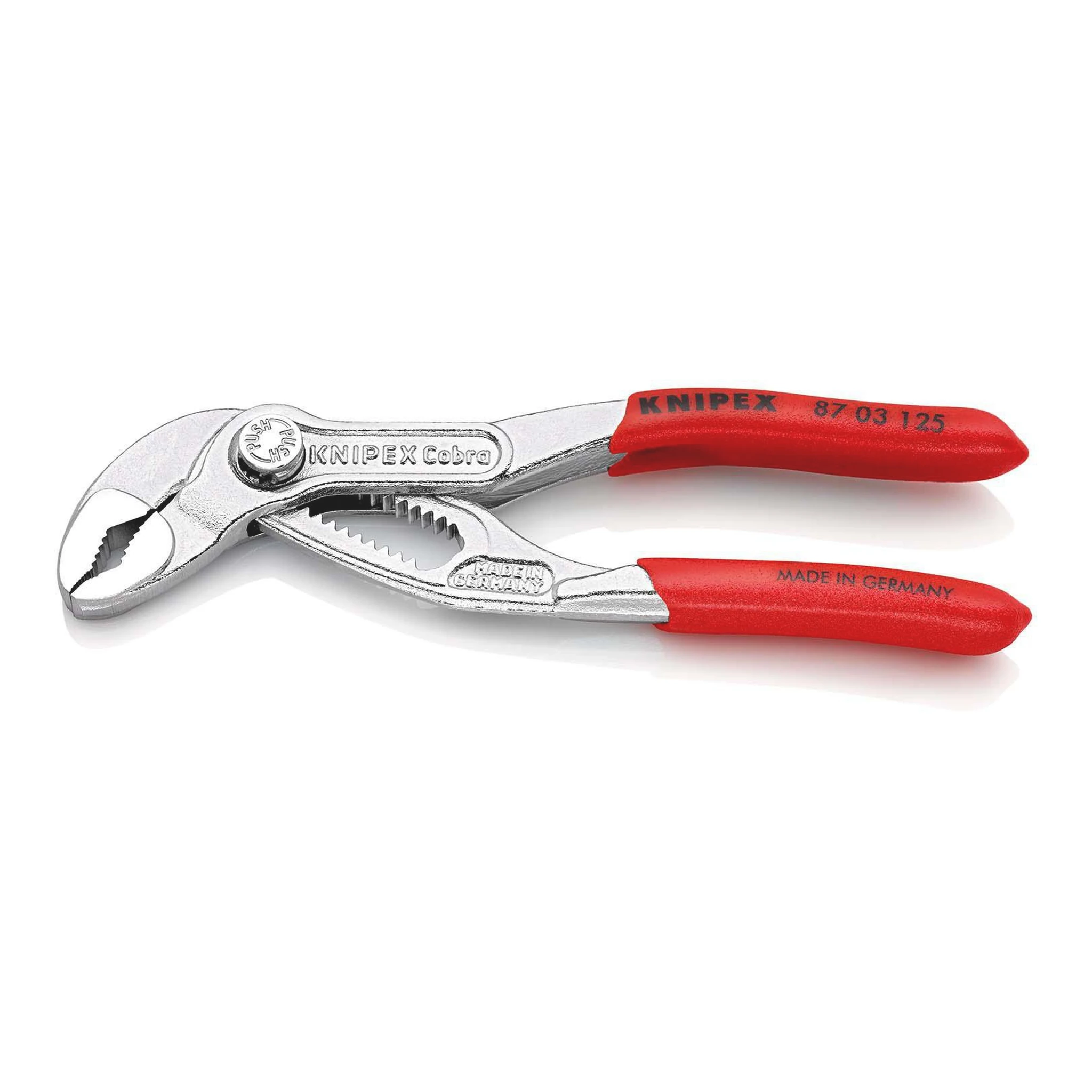 KNIPEX | Wasserpumpenzange | Länge 125 mm Spannweite 27 mm | verchromt