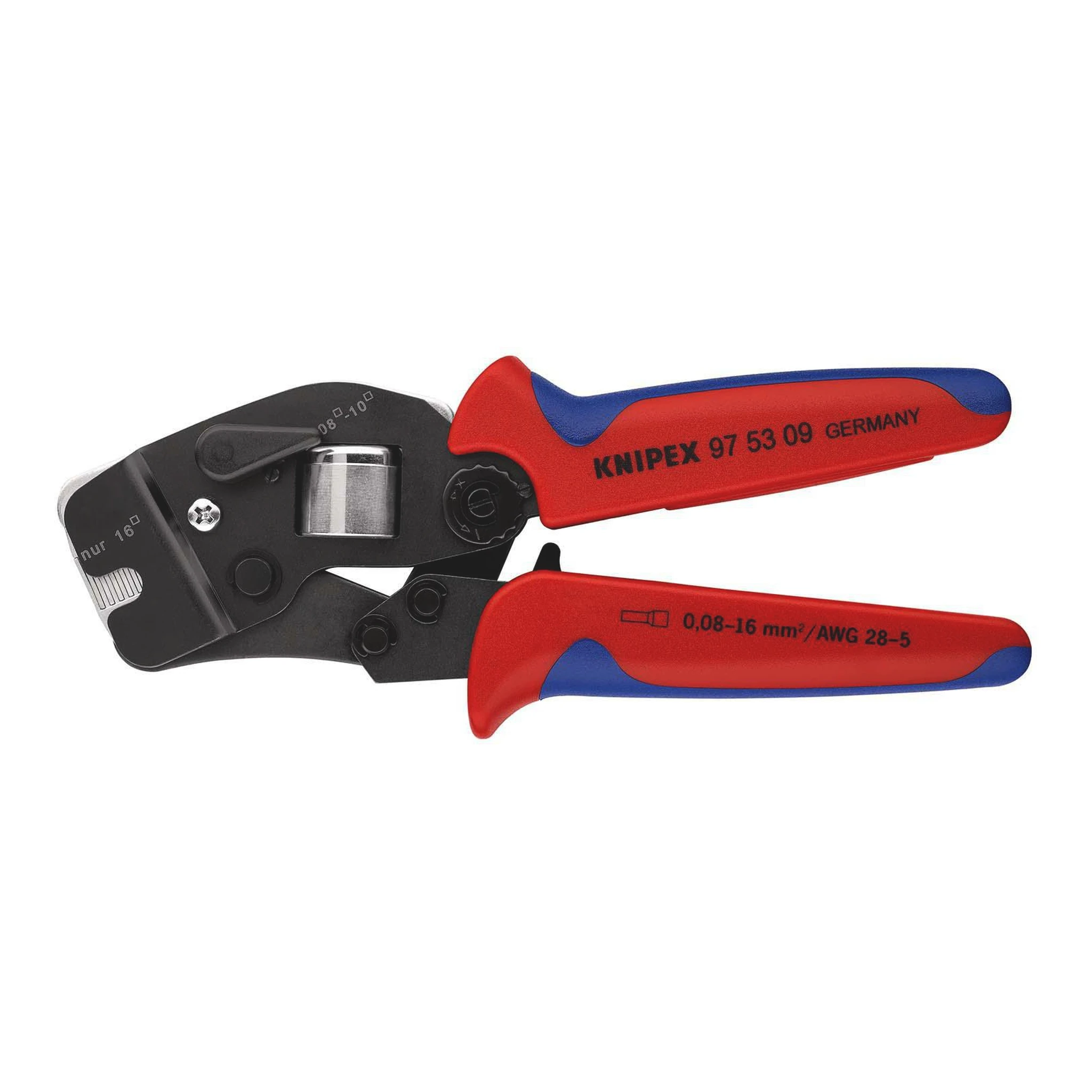 KNIPEX | Crimpzange | Gesamtlänge 190 mm | 0,08 - 10,0 + 16 (AWG 28-5 ) mm²