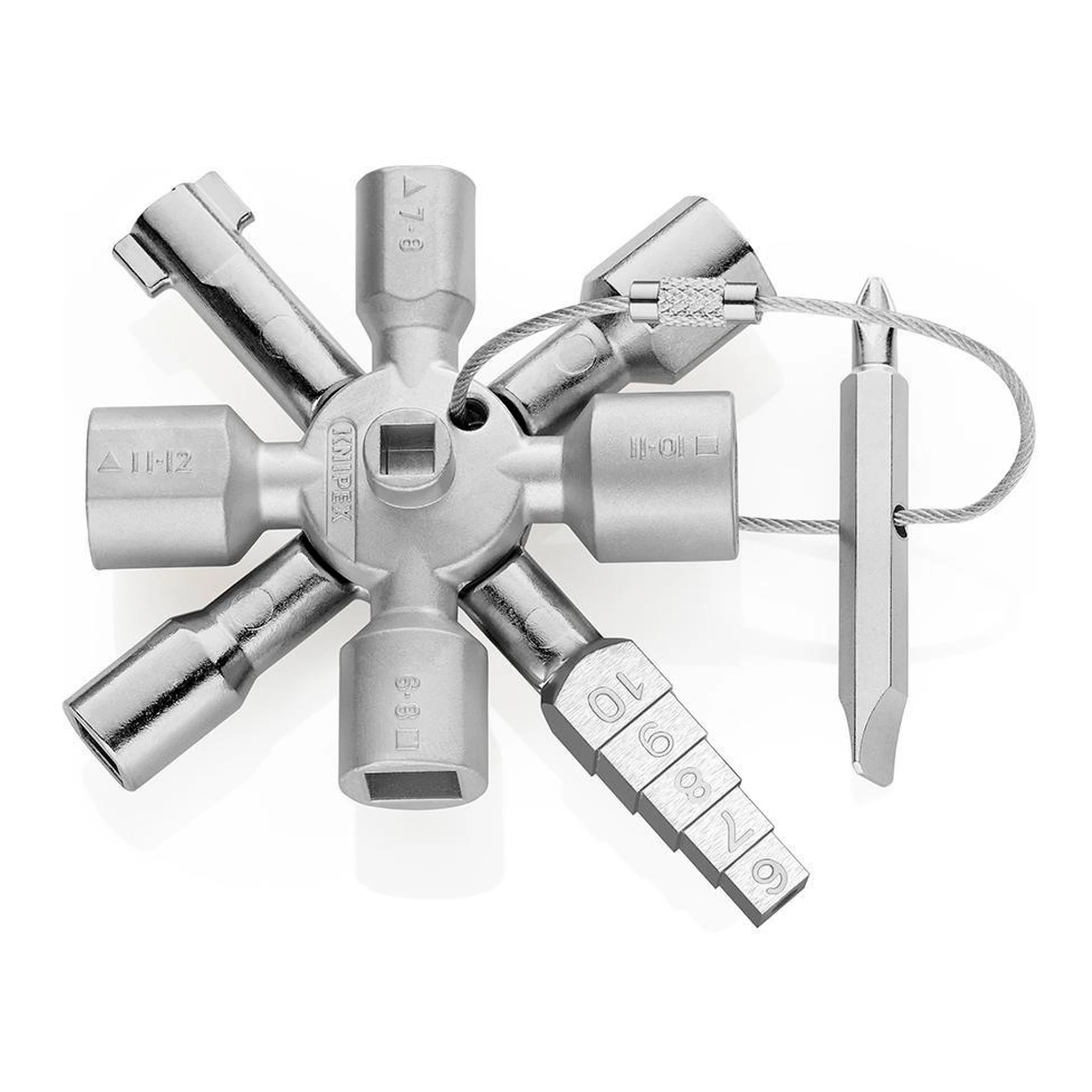 KNIPEX | Schaltschrankschlüssel | 6 Funktionen | mit Magnet Verbindung