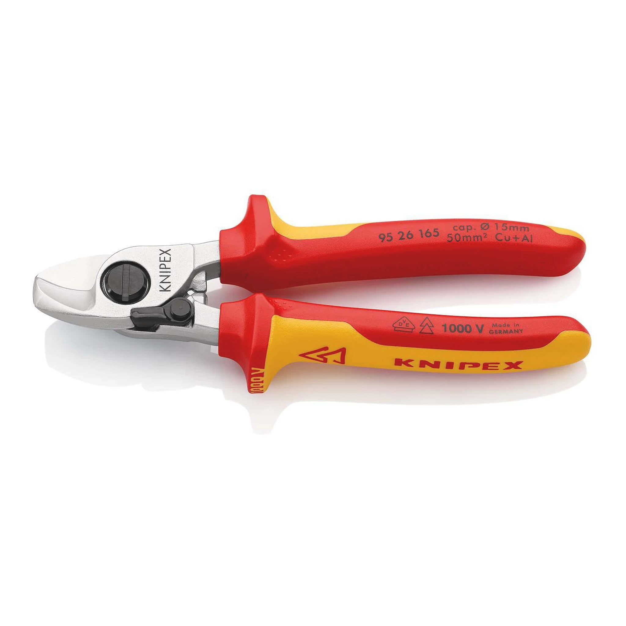 KNIPEX | Kabelschere | Länge 165 mm | Kopf verchromt VDE