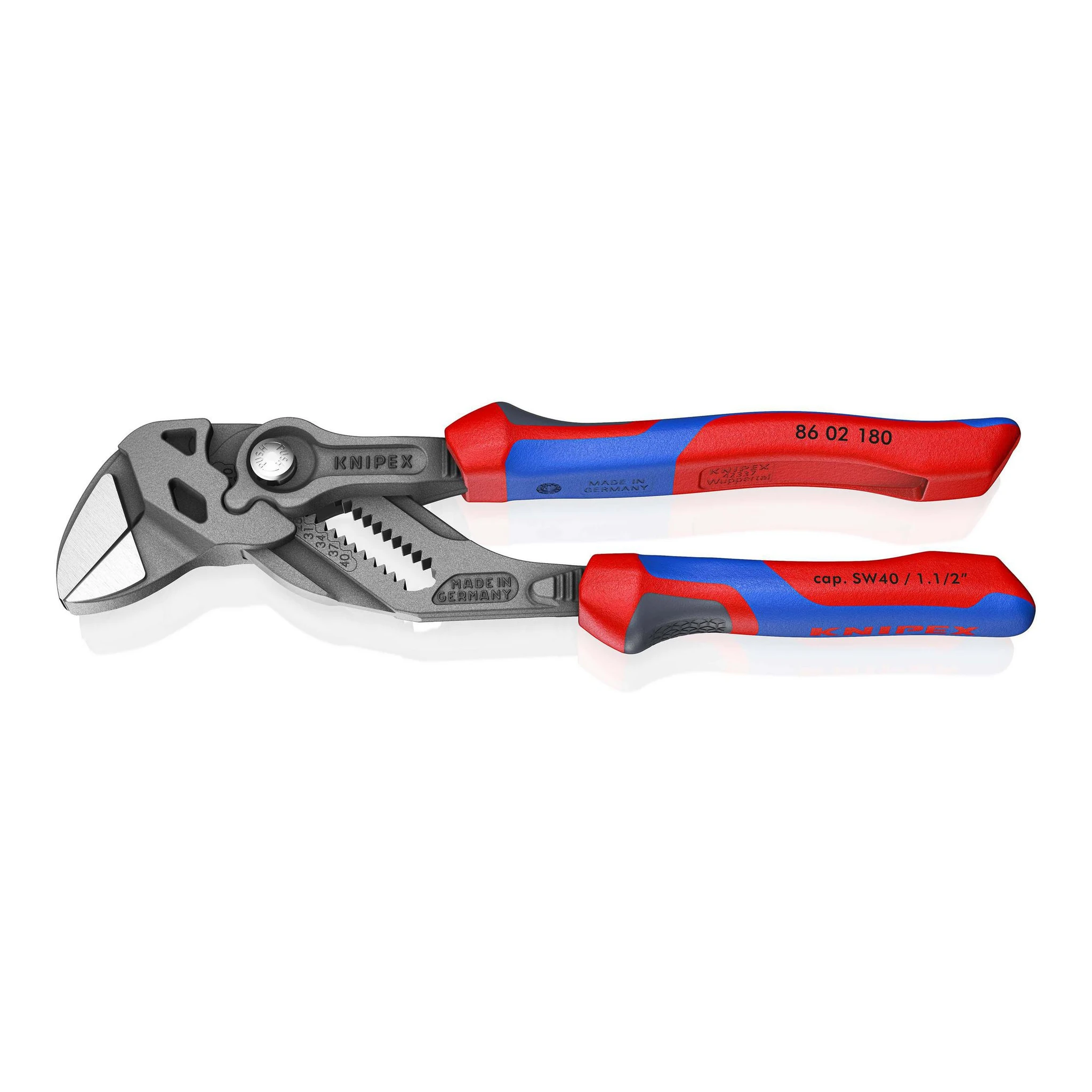 KNIPEX | Zangenschlüssel | Länge 180 mm schwarz atramentiert | Spannweite 40 mm Comfort-Griff