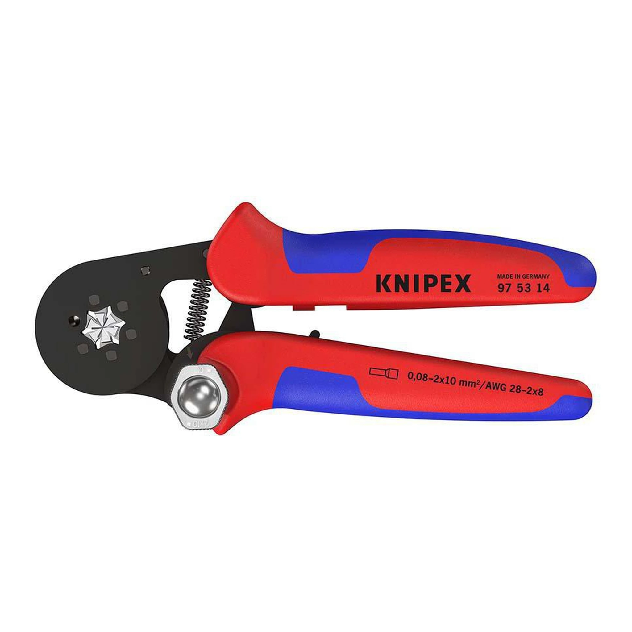 KNIPEX | Aderendhülsenzange | Gesamtlänge 180 mm | 0,08 - 16 (AWG 28 - 6) mm²