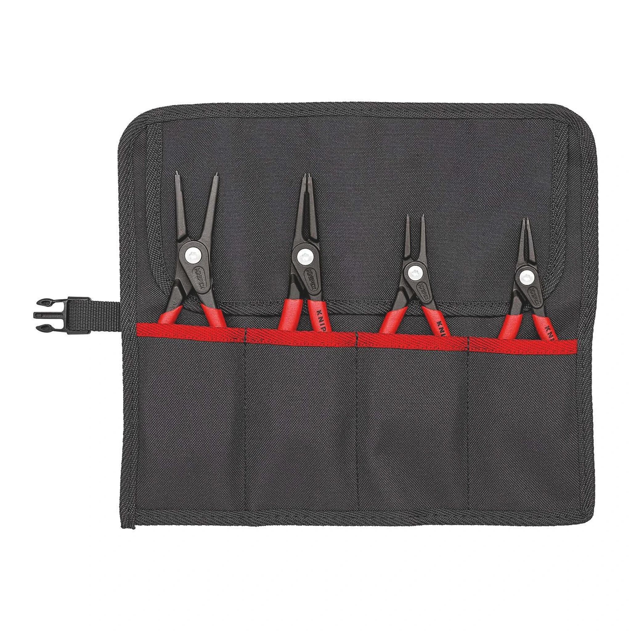 KNIPEX | Präzisionssicherungsringzangen-Satz | 4-teilig in Rolltasche | 12 - 60 mm