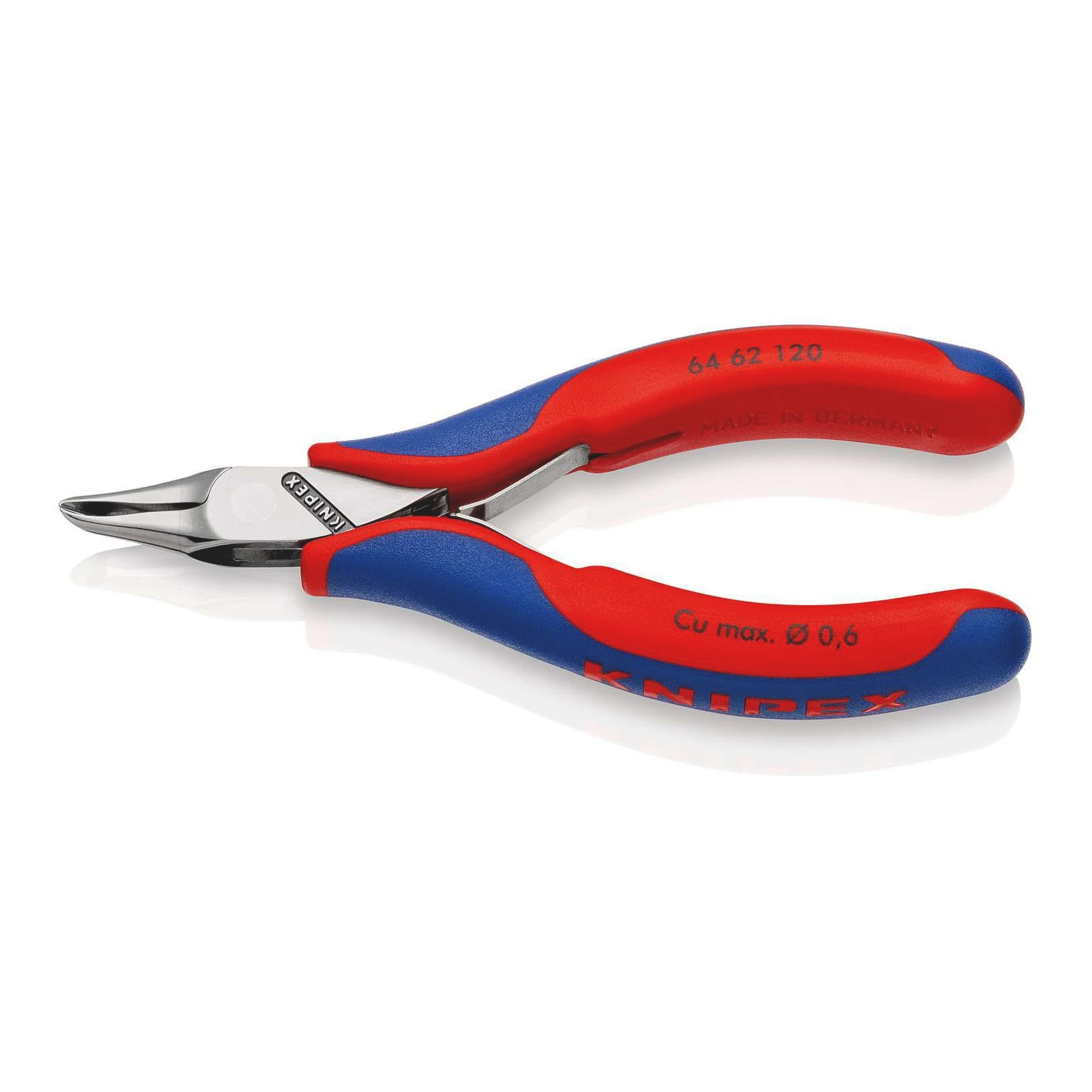 KNIPEX | Elektronik-Vornschneider | Länge 120 mm | Form 6 Facette ja, kleine spiegelpoliert