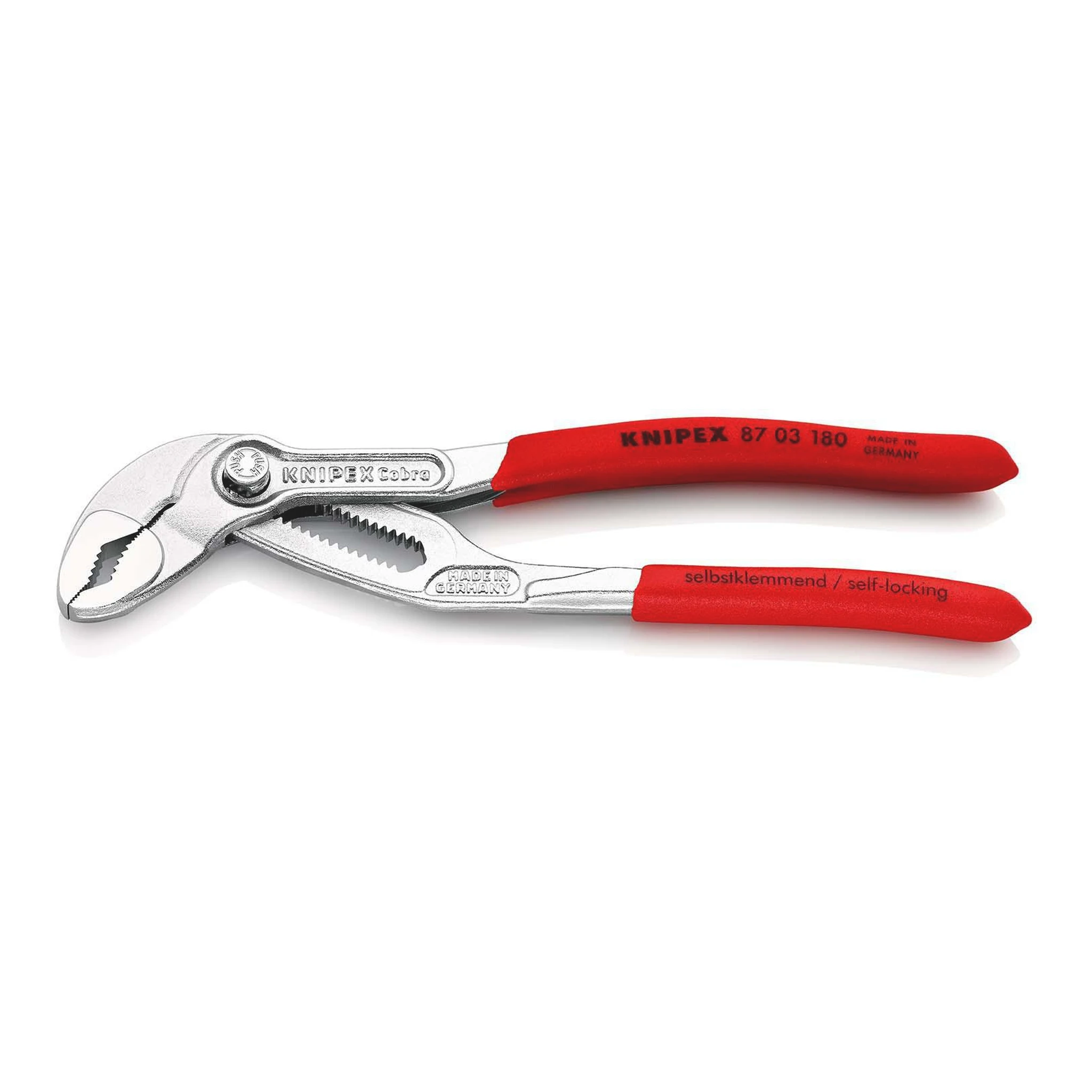 KNIPEX | Wasserpumpenzange | Länge 180 mm Spannweite 36 mm | verchromt