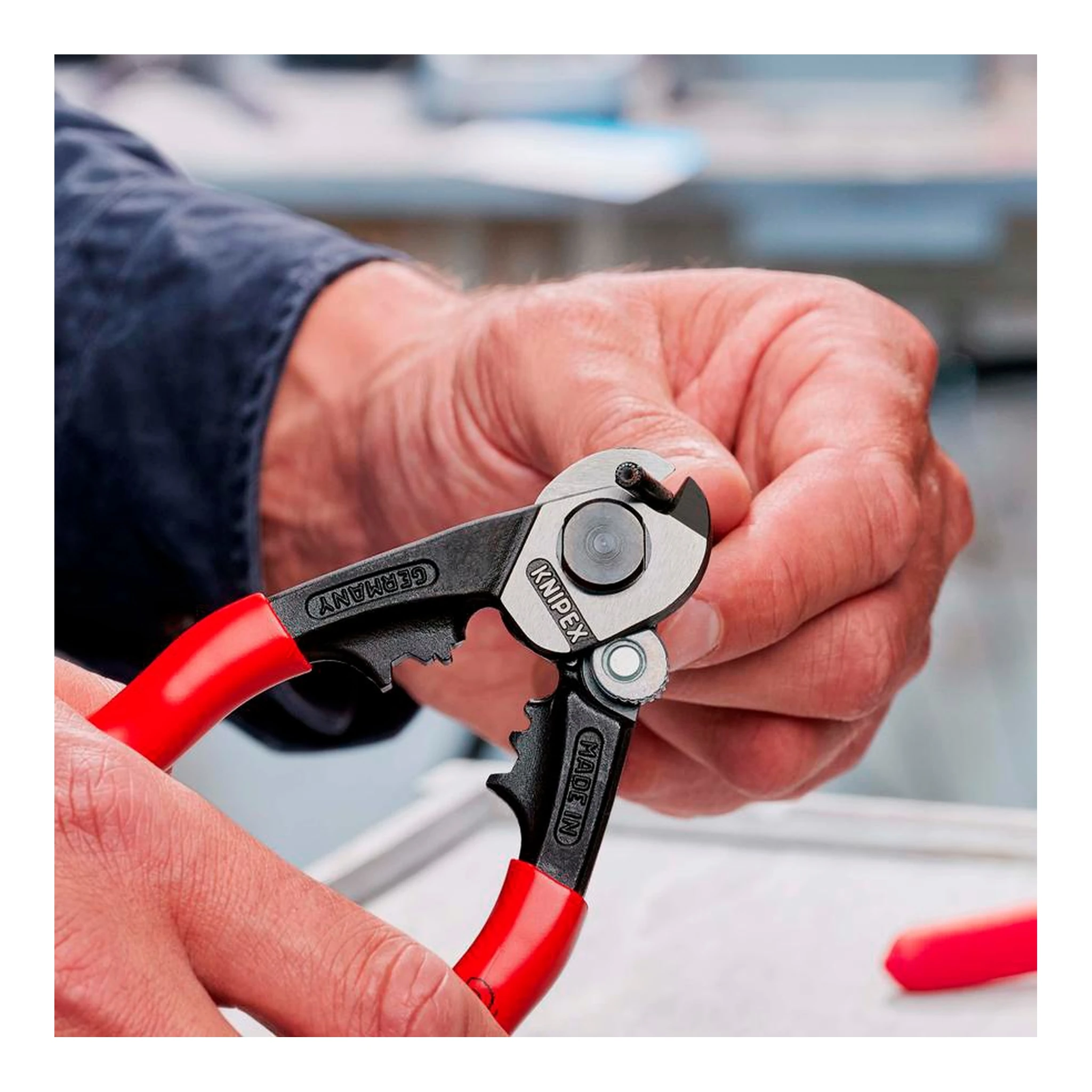 KNIPEX | Drahtseilschere | Länge 190 mm | poliert – Bild 16