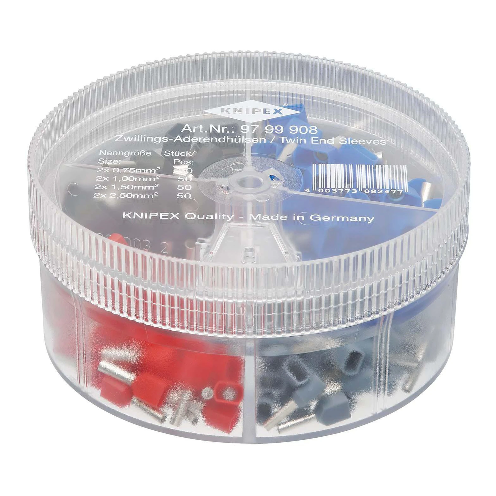 KNIPEX | Sortimentsbox | 200-teilig 2 x 0,75 - 2 x 2,5 mm²
