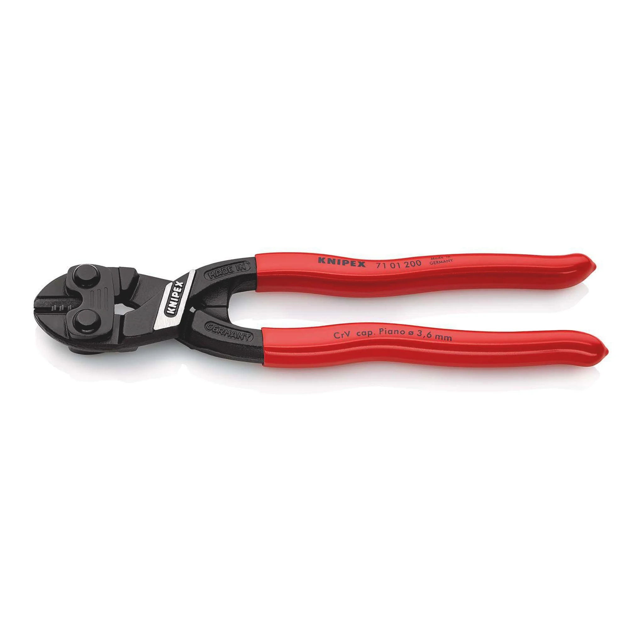 KNIPEX | Kompaktbolzenschneider | Länge 200 mm Kunststoffüberzug | gerade 3,6 mm ohne Aussparung