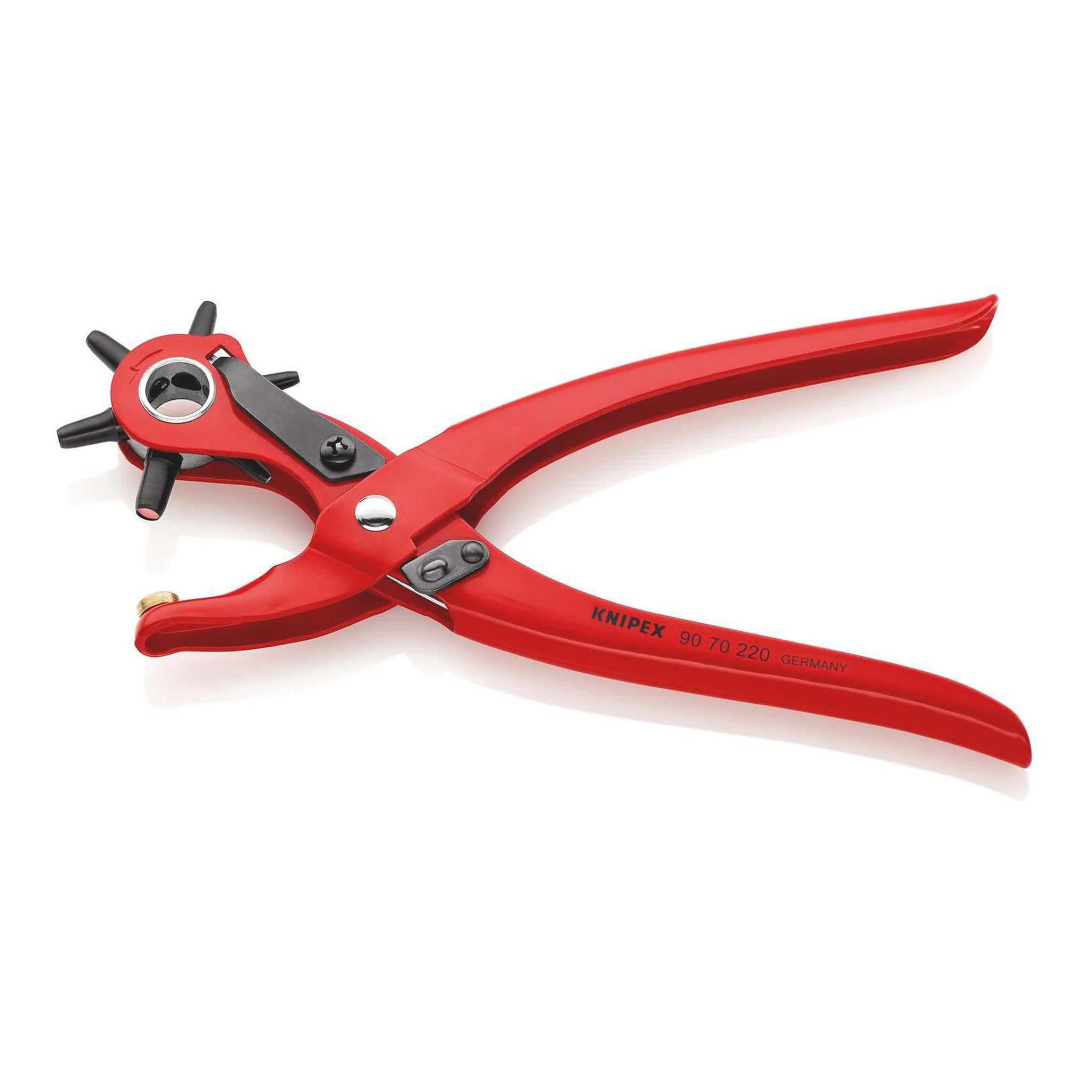 KNIPEX | Revolverlochzange | Gesamtlänge 220 mm Öffnungsfeder | 2 / 2,5 / 3 / 3,5 / 4 und 5 mm – Bild 3
