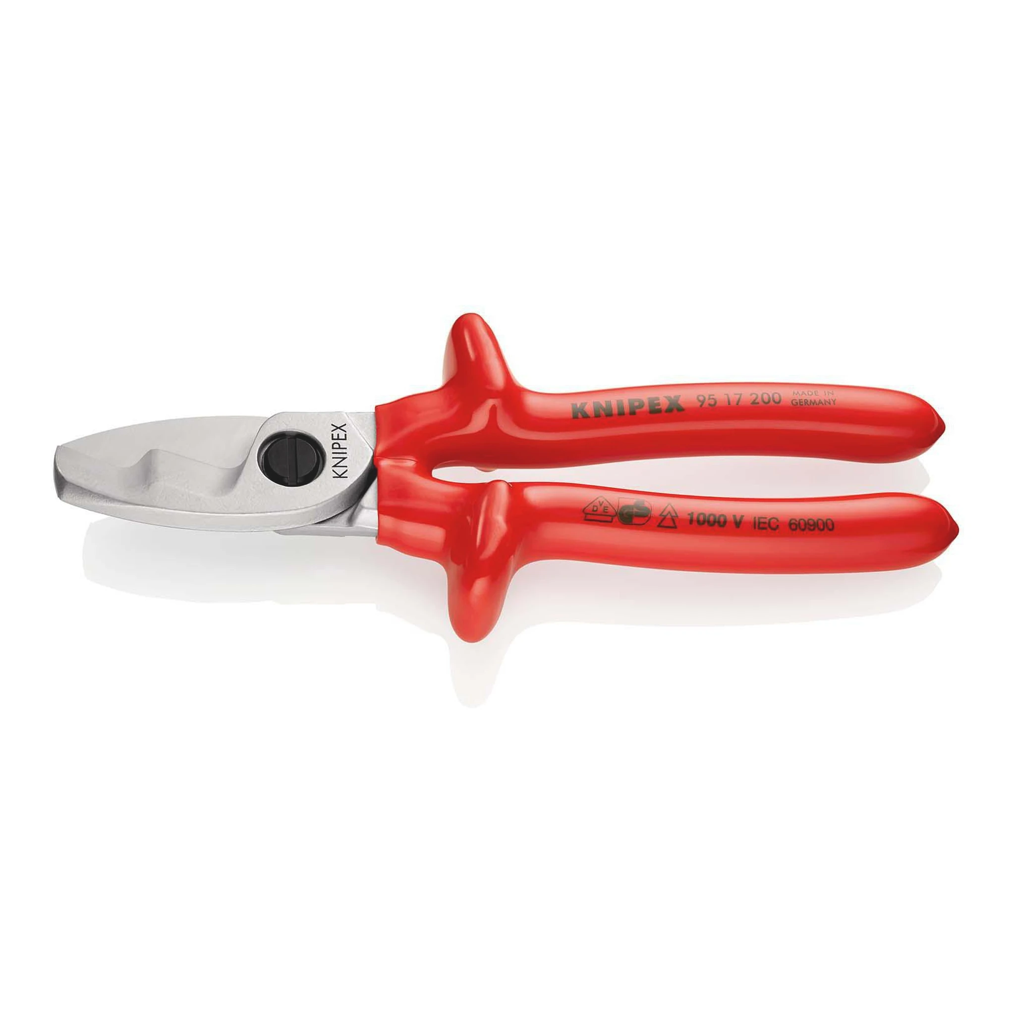 KNIPEX | Kabelschere | Länge 200 mm | Kopf verchromt VDE