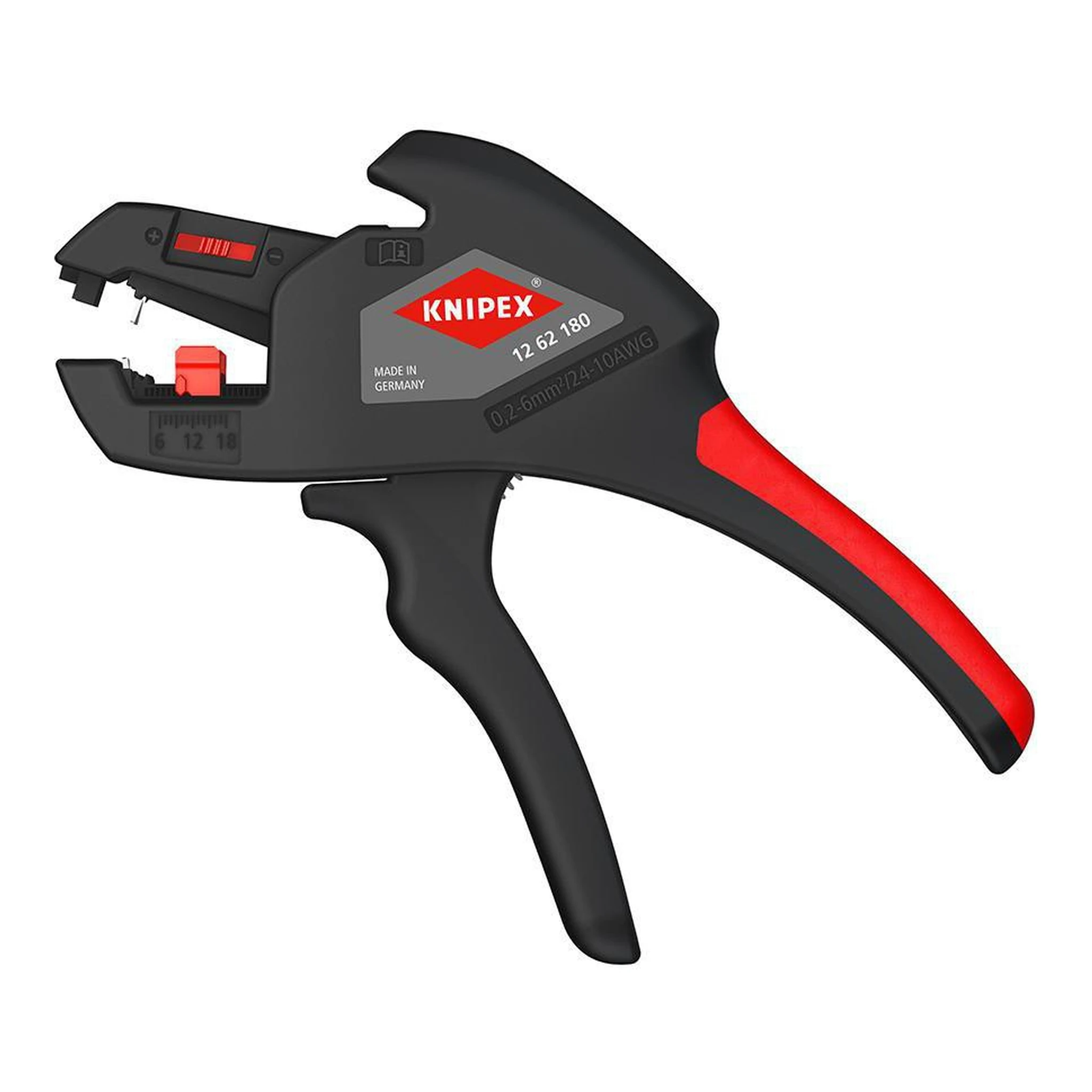 KNIPEX | Automatikabisolierzange | Länge 180 mm | 0,2 - 6 (AWG 24 - 10) mm²