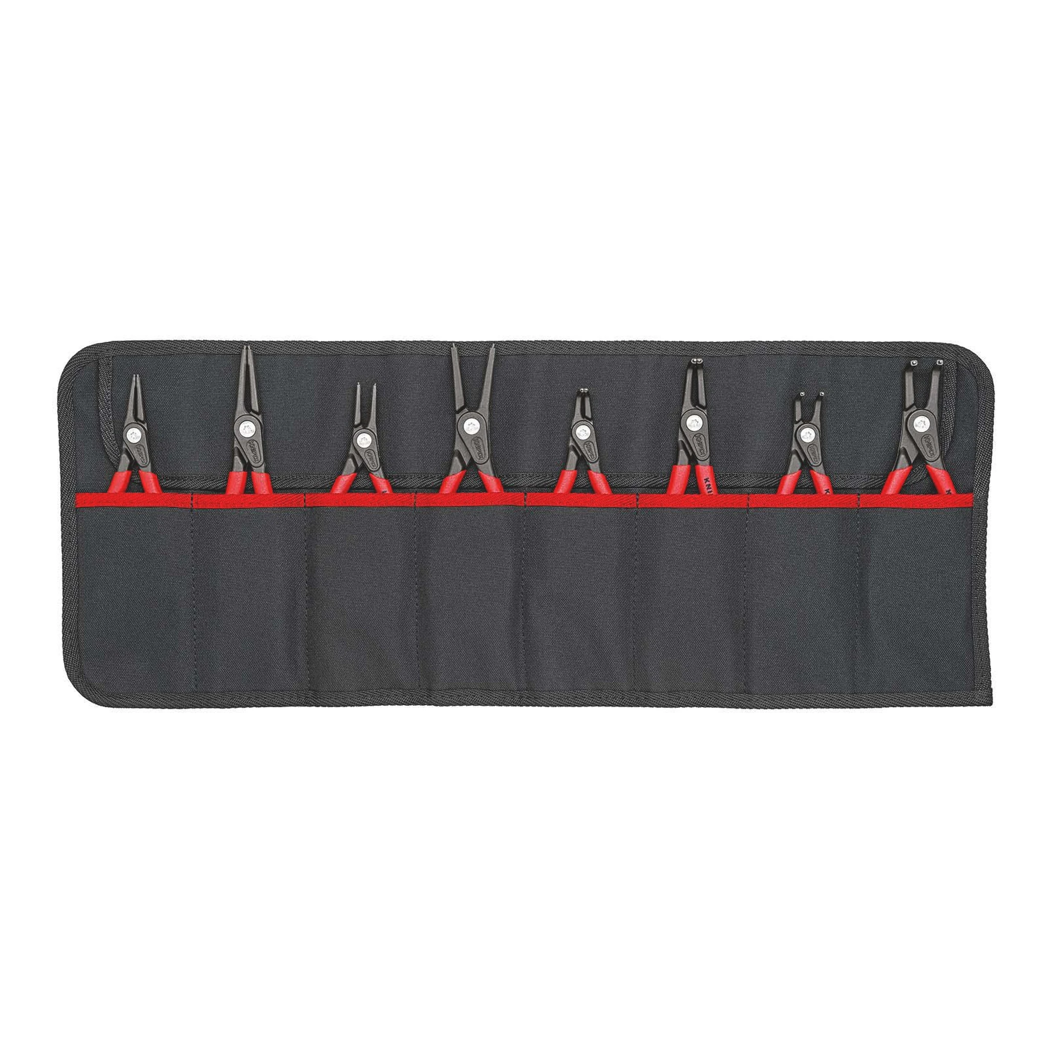 KNIPEX | Sicherungsringzangen-Satz | 8-teilig in Rolltasche | 10 - 60 mm