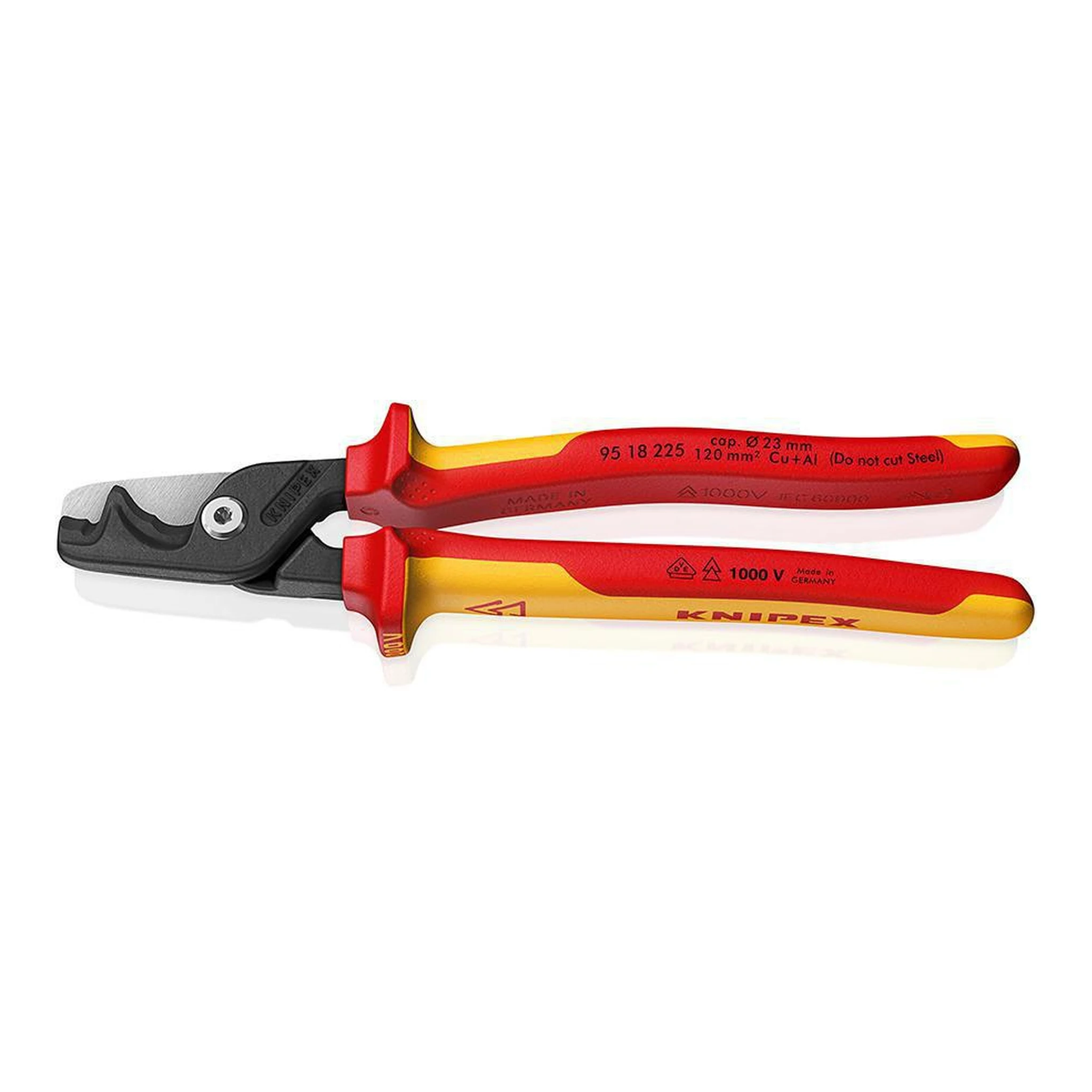 KNIPEX | Kabelschere | Länge 225 mm | Kopf brüniert VDE