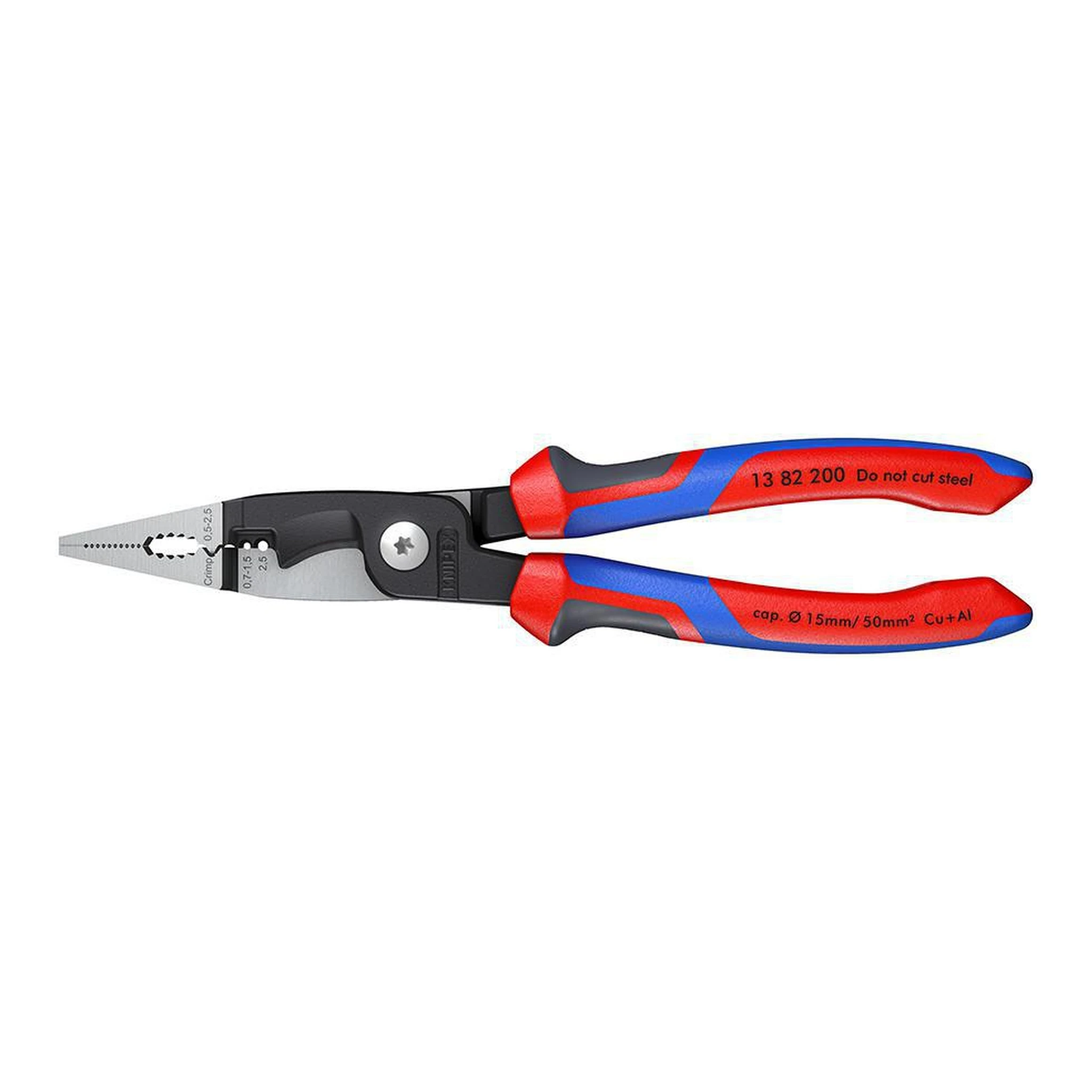 KNIPEX | Elektroinstallationszange | Länge 200 mm | poliert Mehrkomponentenhüllen