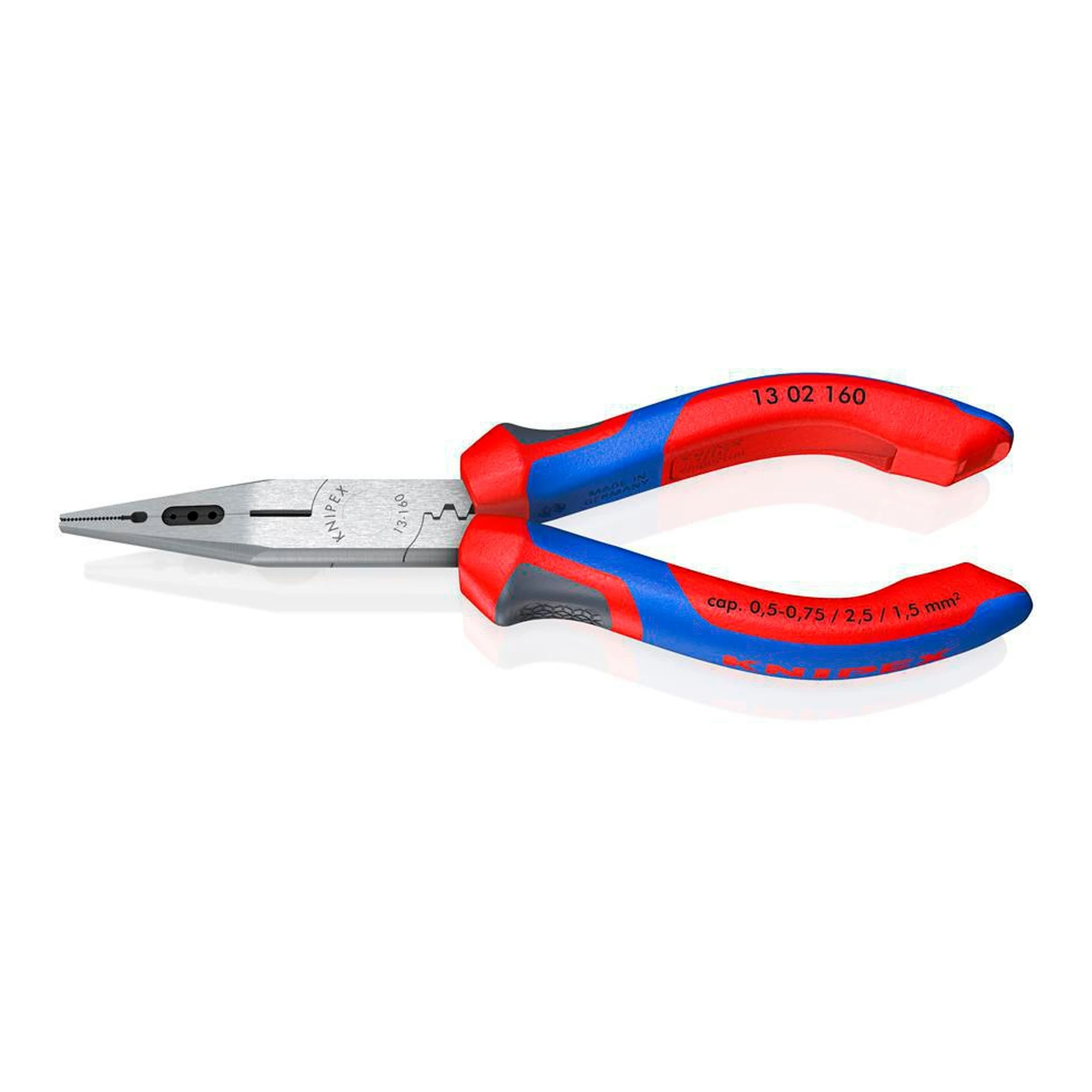 KNIPEX | Verdrahtungszange | Länge 160 mm | 0,5-0,75 / 1,5 / 2,5 mm²