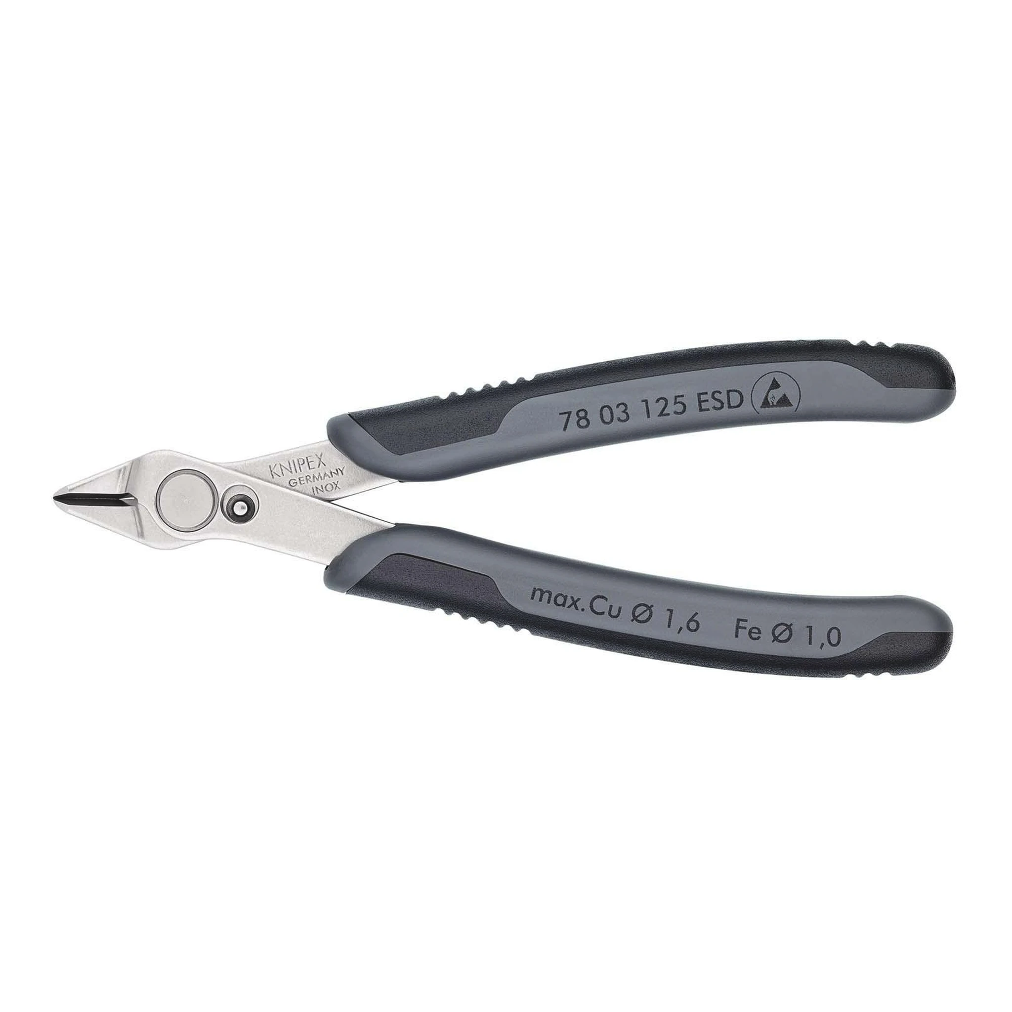 KNIPEX | Elektronik-Seitenschneider | Länge 125 mm Form 0 | Facette nein