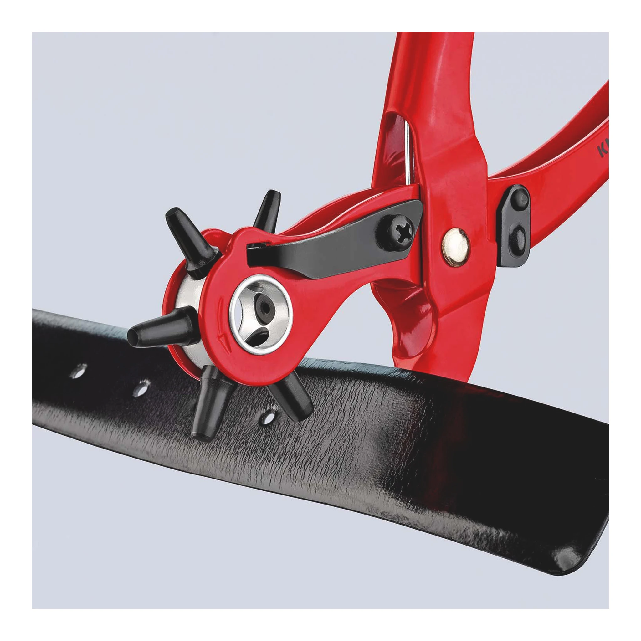KNIPEX | Revolverlochzange | Gesamtlänge 220 mm Öffnungsfeder | 2 / 2,5 / 3 / 3,5 / 4 und 5 mm – Bild 4