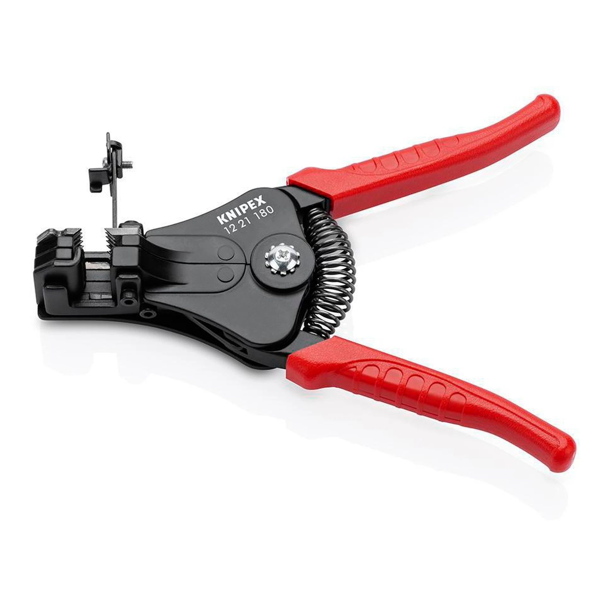 KNIPEX | Abisolierzange | Länge 180 mm | schwarz lackiert Kunststoffüberzug