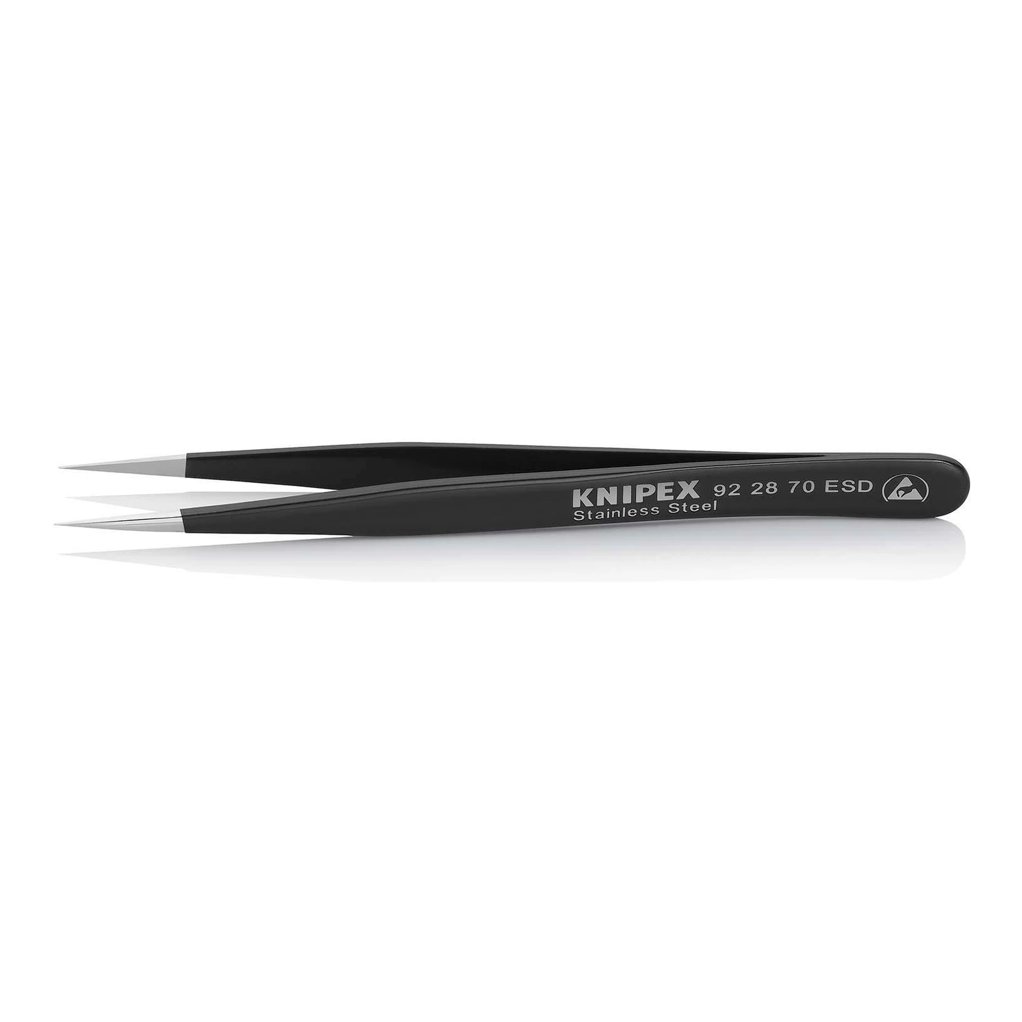 KNIPEX | Präzisionspinzette | Länge 110 mm gerade fein | rostfrei, antimagn., elektr. ableitend