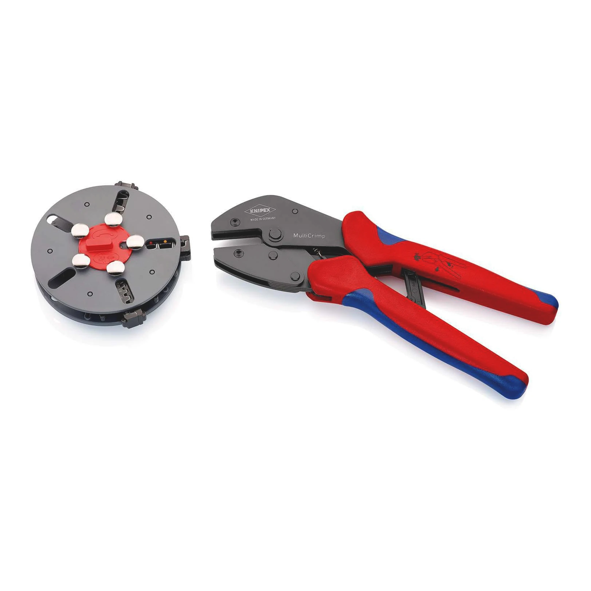KNIPEX | Crimpzange | Länge 250 mm | 3 Wechseleinsätze