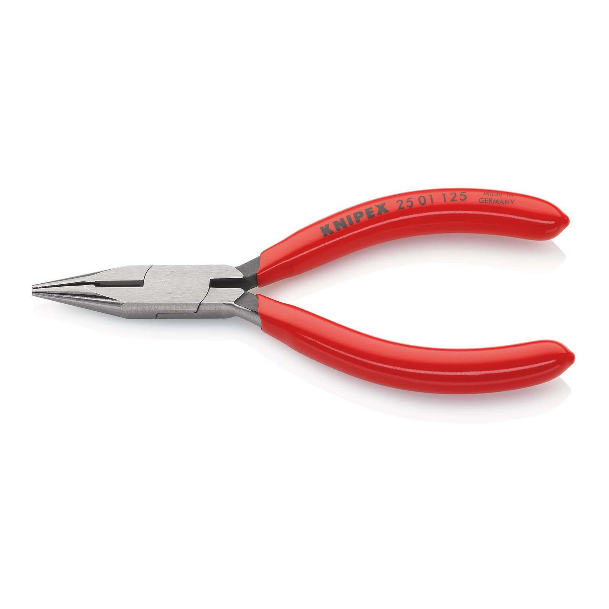 KNIPEX | Flachrundzange | Länge 125 mm flach/rund gerade | poliert Kunststoffüberzug