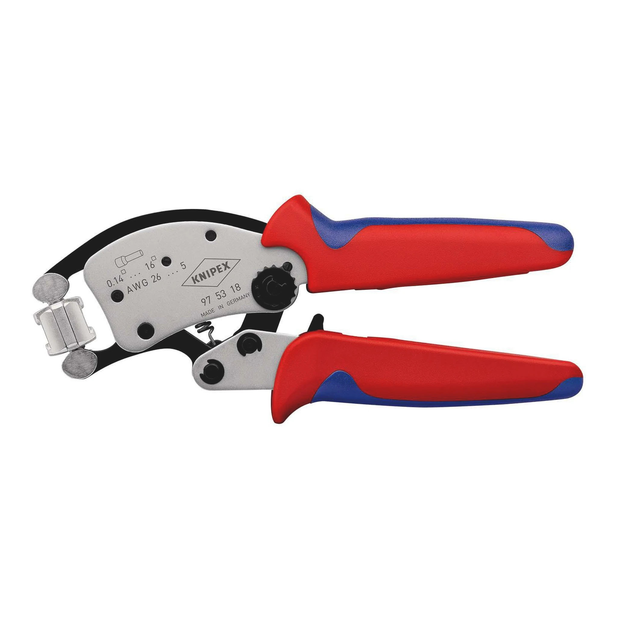 KNIPEX | Crimpzange | Gesamtlänge 200 mm | 0,14 - 16 mm² brüniert