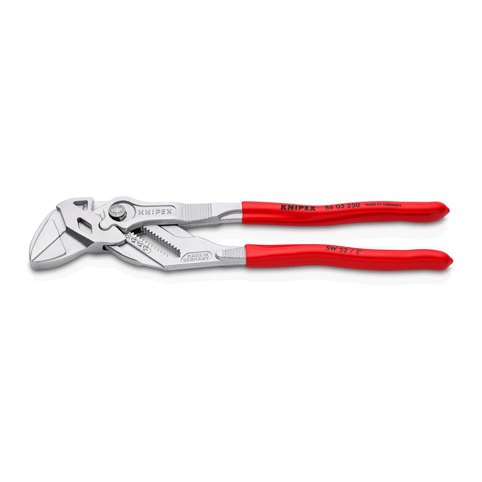 KNIPEX | Zangenschlüssel | Länge 250 mm Spannweite 52 mm | verchromt Kunststoffüberzug