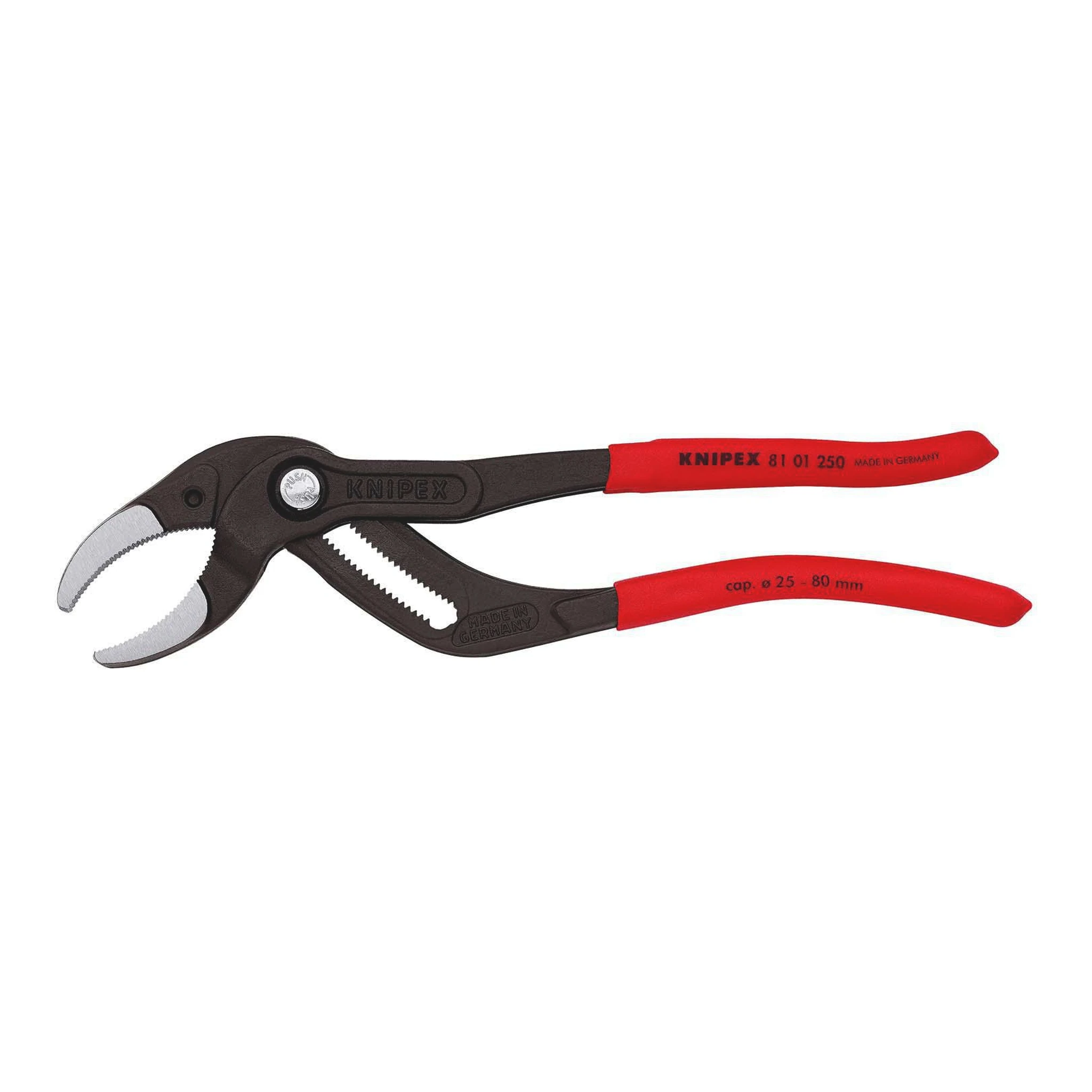 KNIPEX | Syphon-/Connectorenzange | Länge 250 mm Spannweite 25 - 80 mm | schwarz atramentiert
