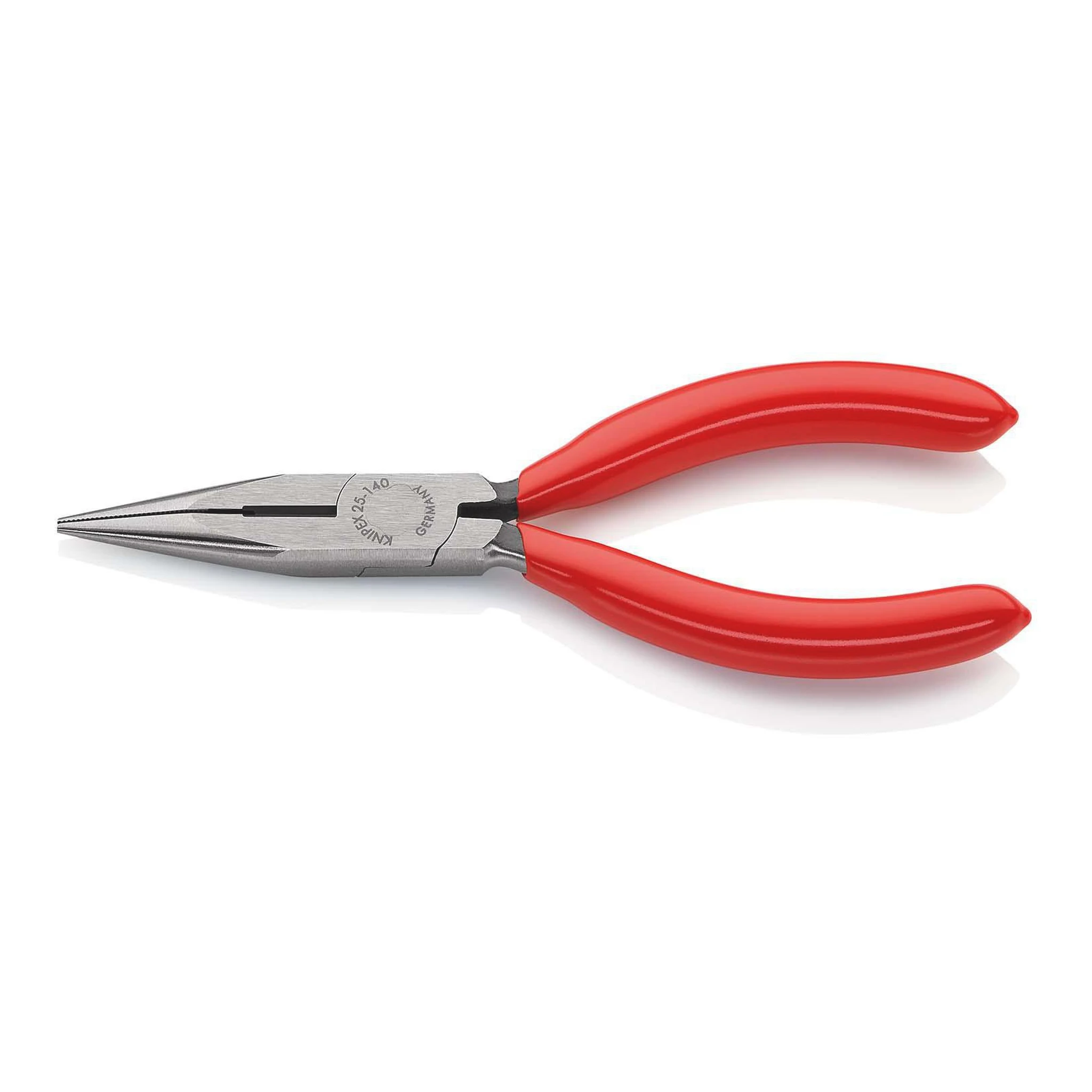 KNIPEX | Flachrundzange | Länge 140 mm flach/rund gerade | poliert Kunststoffüberzug